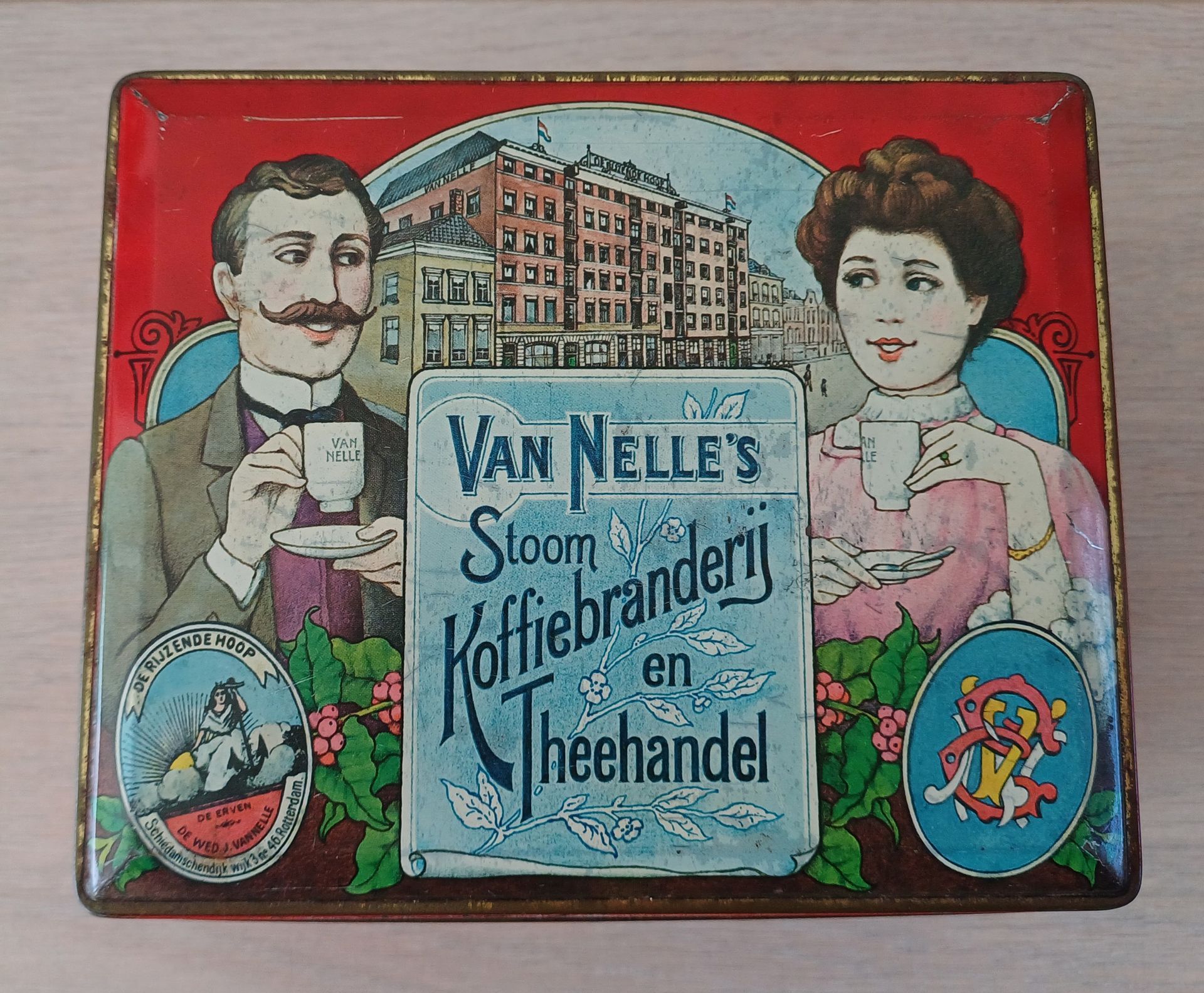 Vintage Van Nelle koffie en theeblik