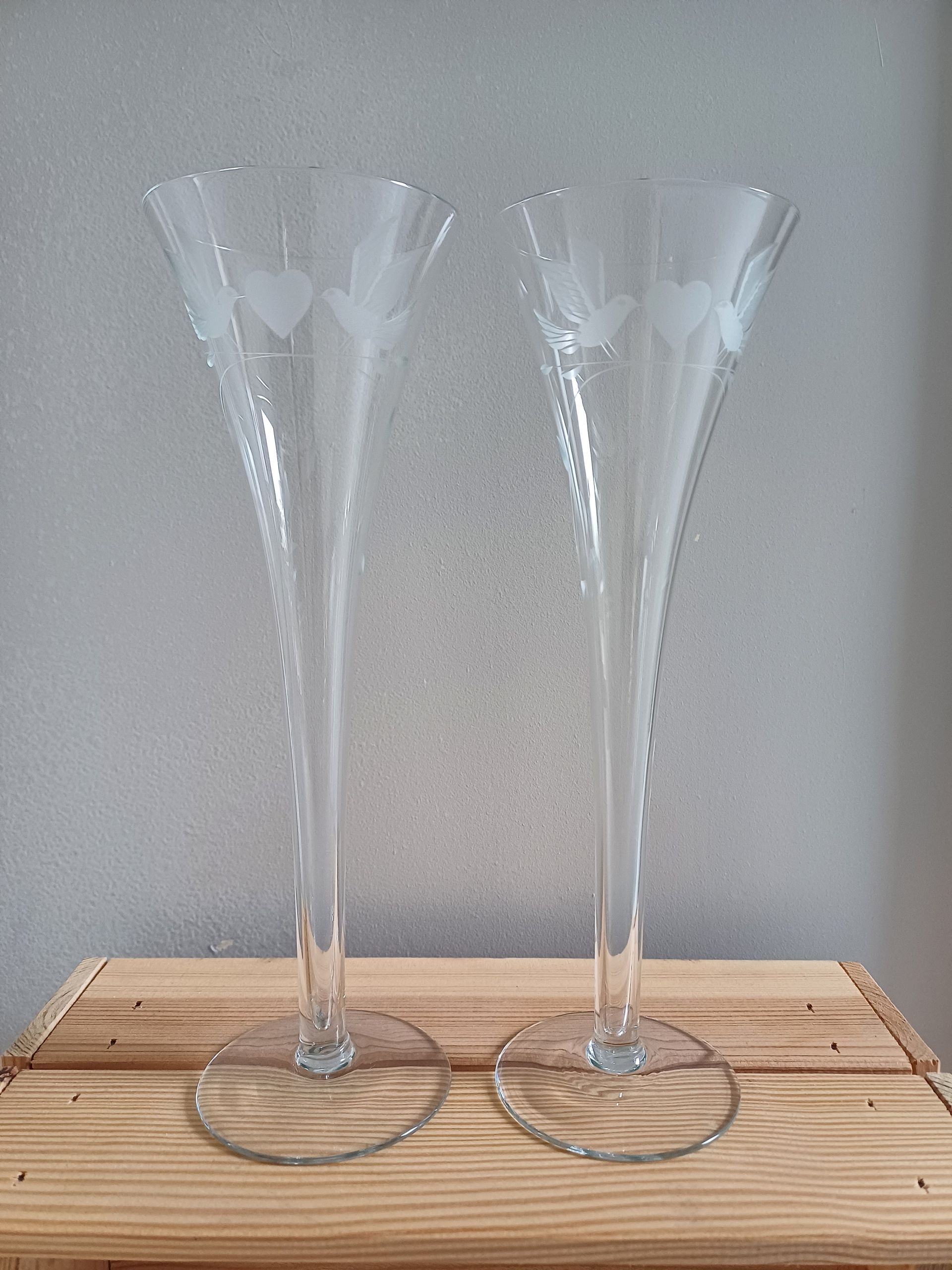 Kristallen glazen voor bruiloften en verlovingen