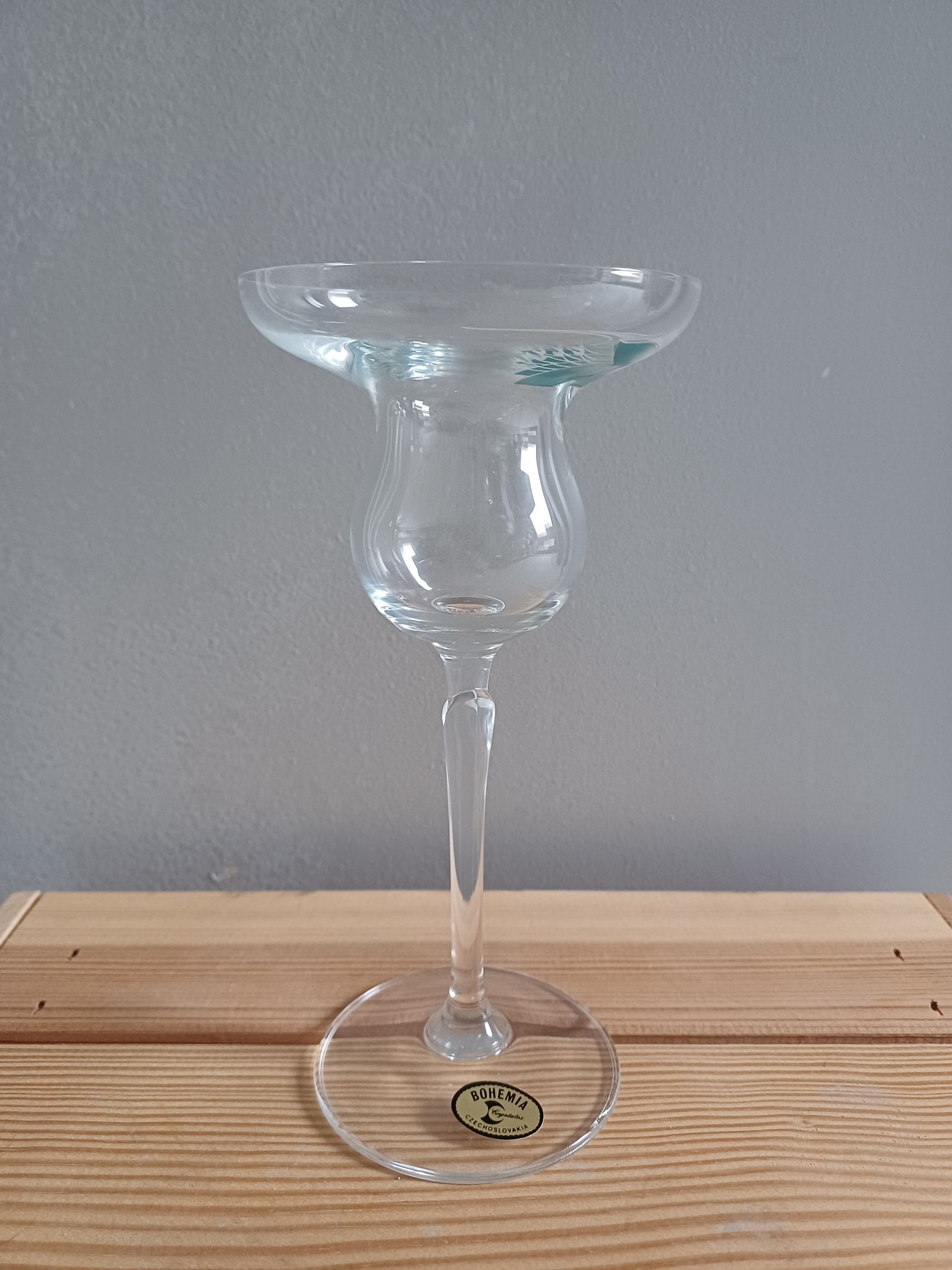 Vintage Bohemian glazen kandelaars