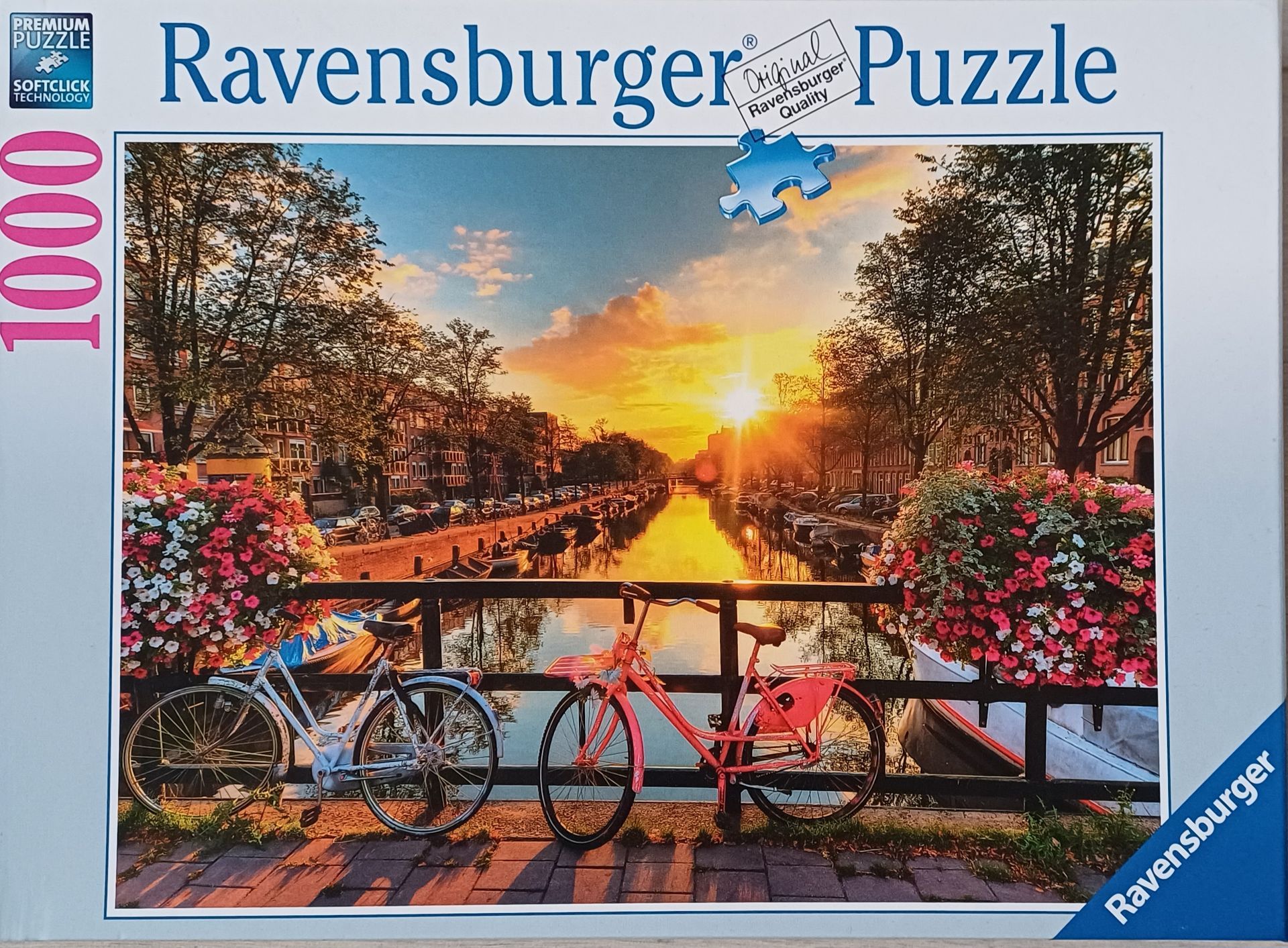 Ravensburger legpuzzel Fietsen in Amsterdam, 1000 stukjes