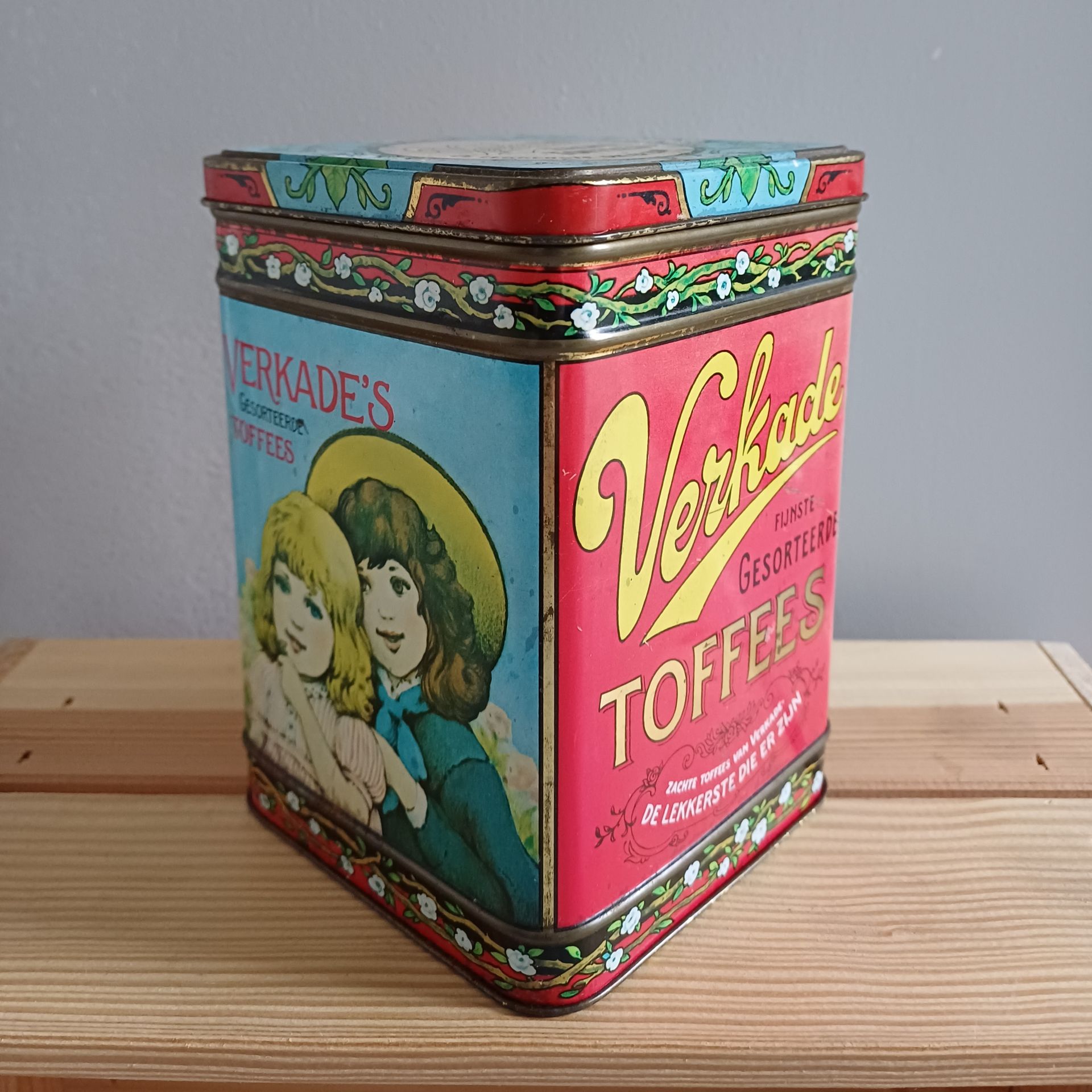 Vintage Verkade blik voor Zachte Toffees