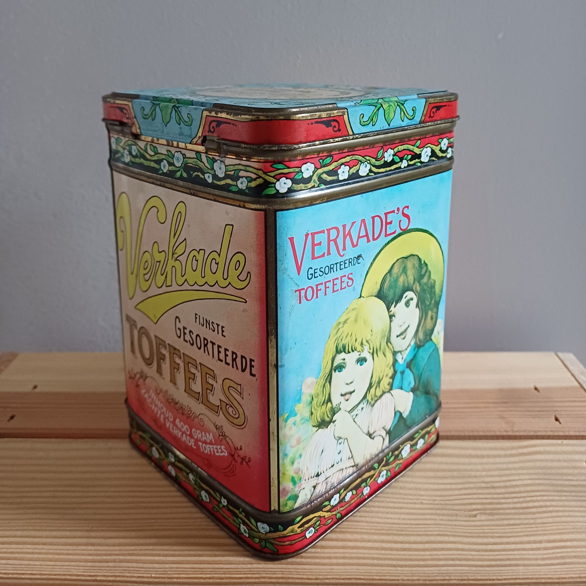 Vintage Verkade blik voor Zachte Toffees