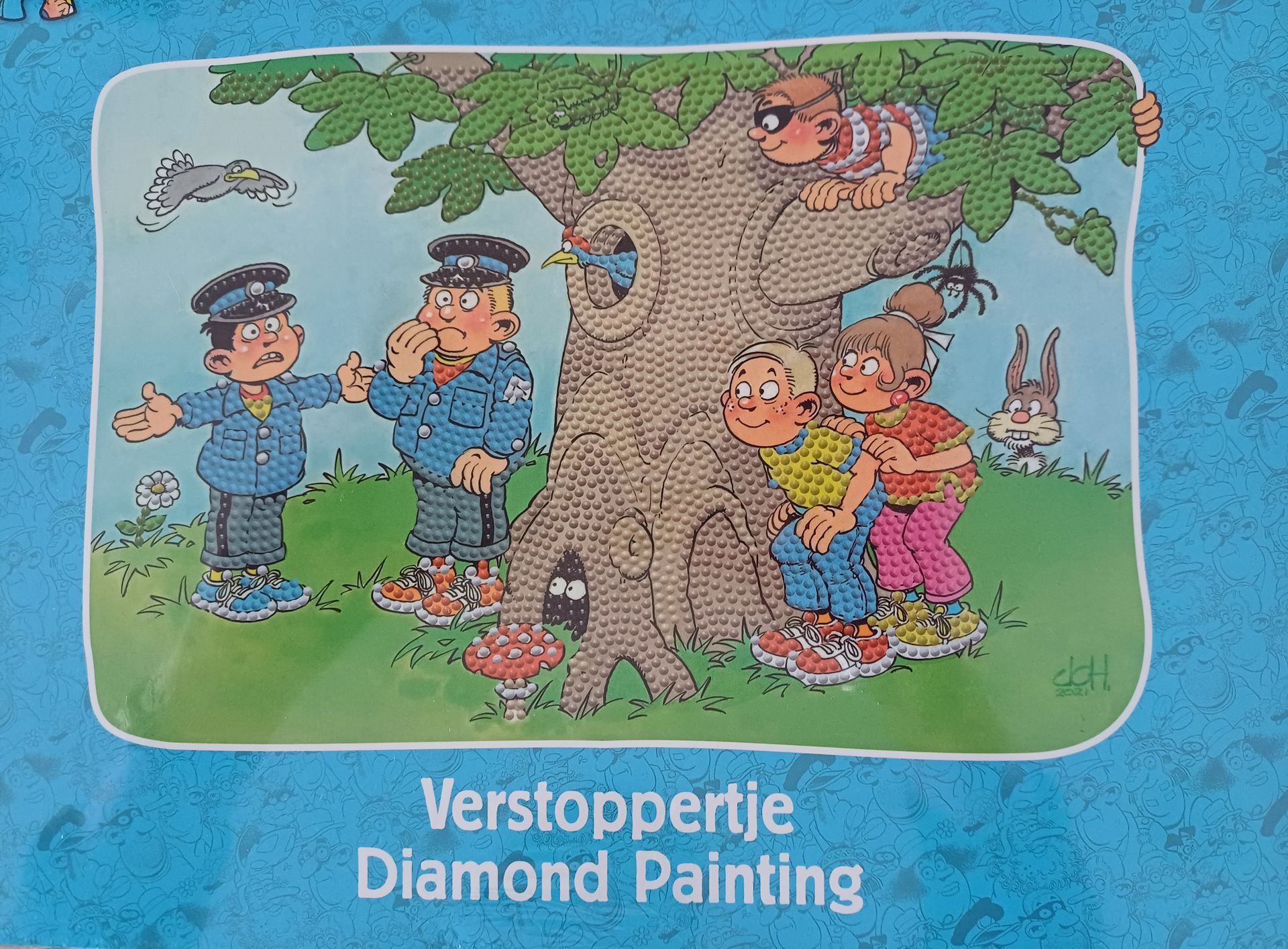 Jan van Haasteren Junior Diamond Painting set: Verstoppertje.