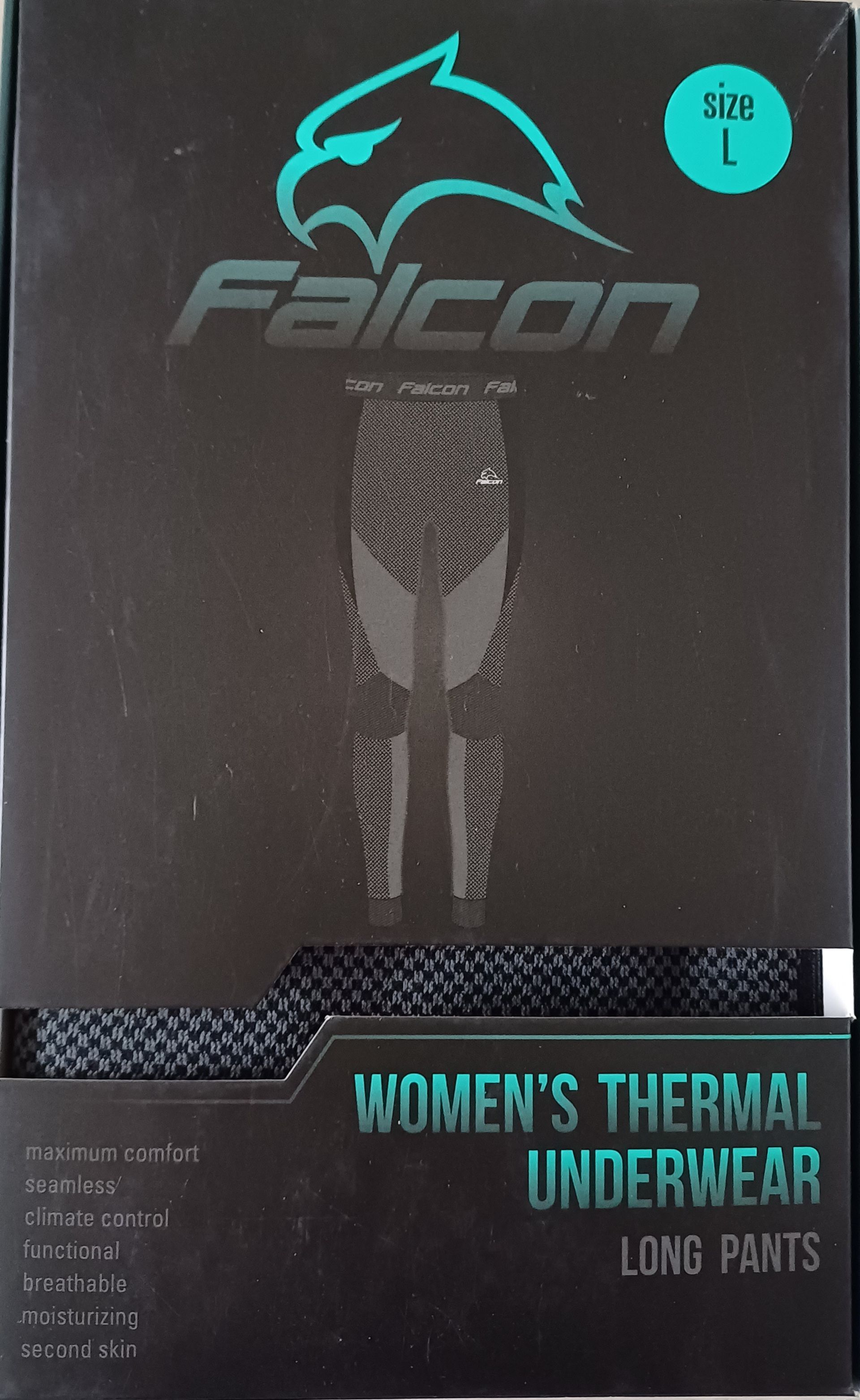 Zwart-grijze Falcon dames thermolegging maat L.