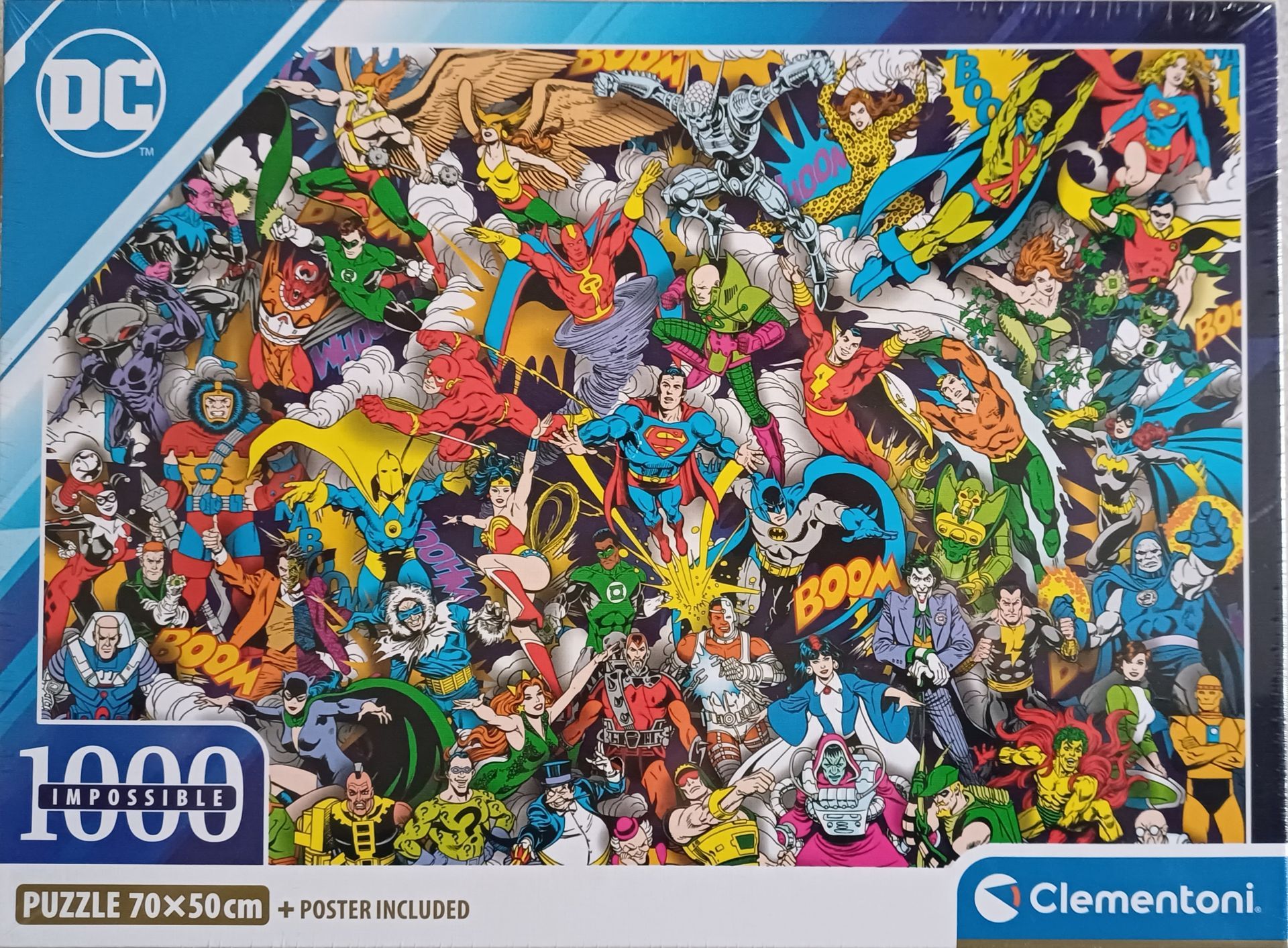 Clementoni DC Comics Impossible legpuzzel - superhelden - 1000 stukjes.