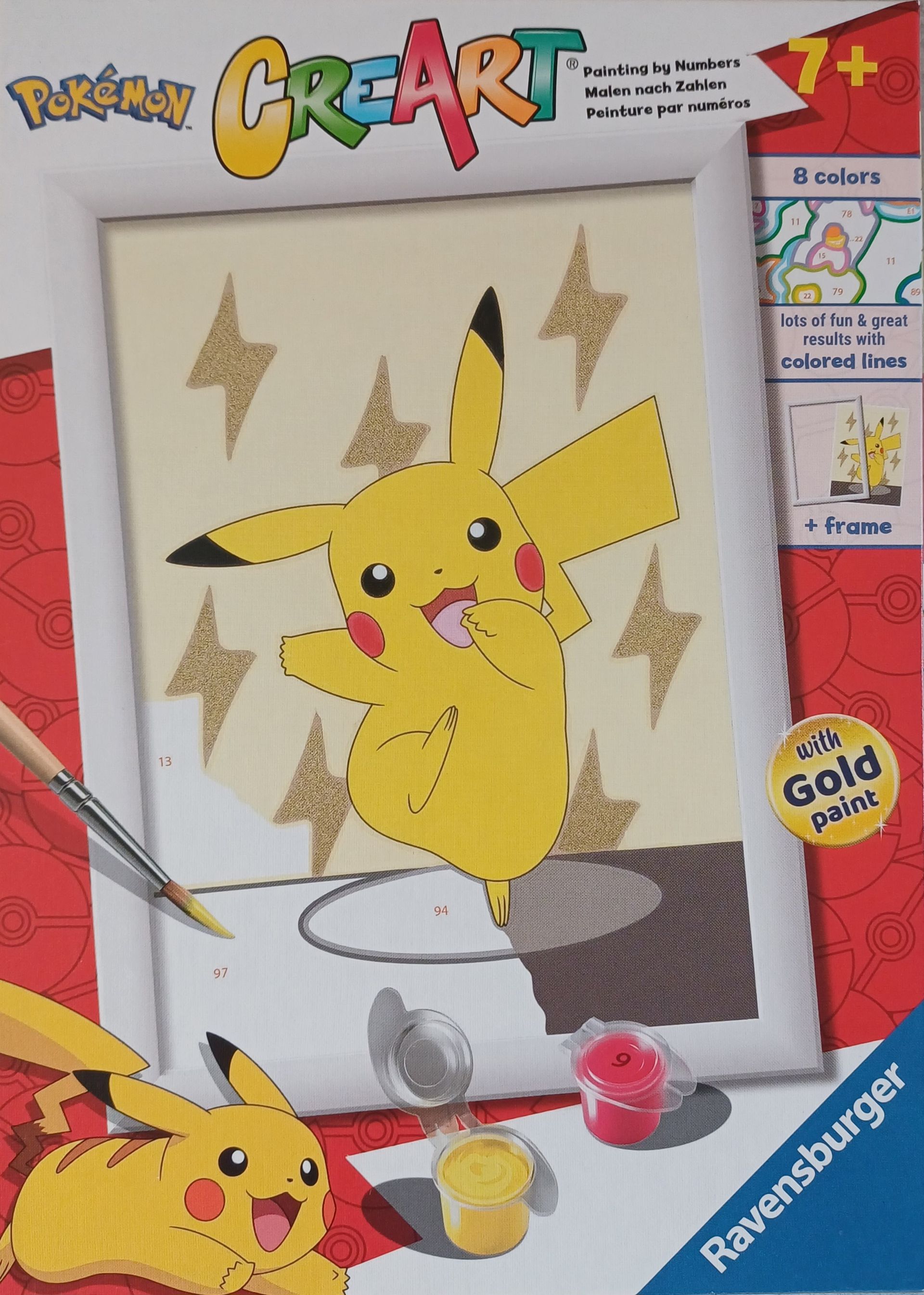 Ravensburger CreArt Pokemon Pikachu schilderen op nummer.