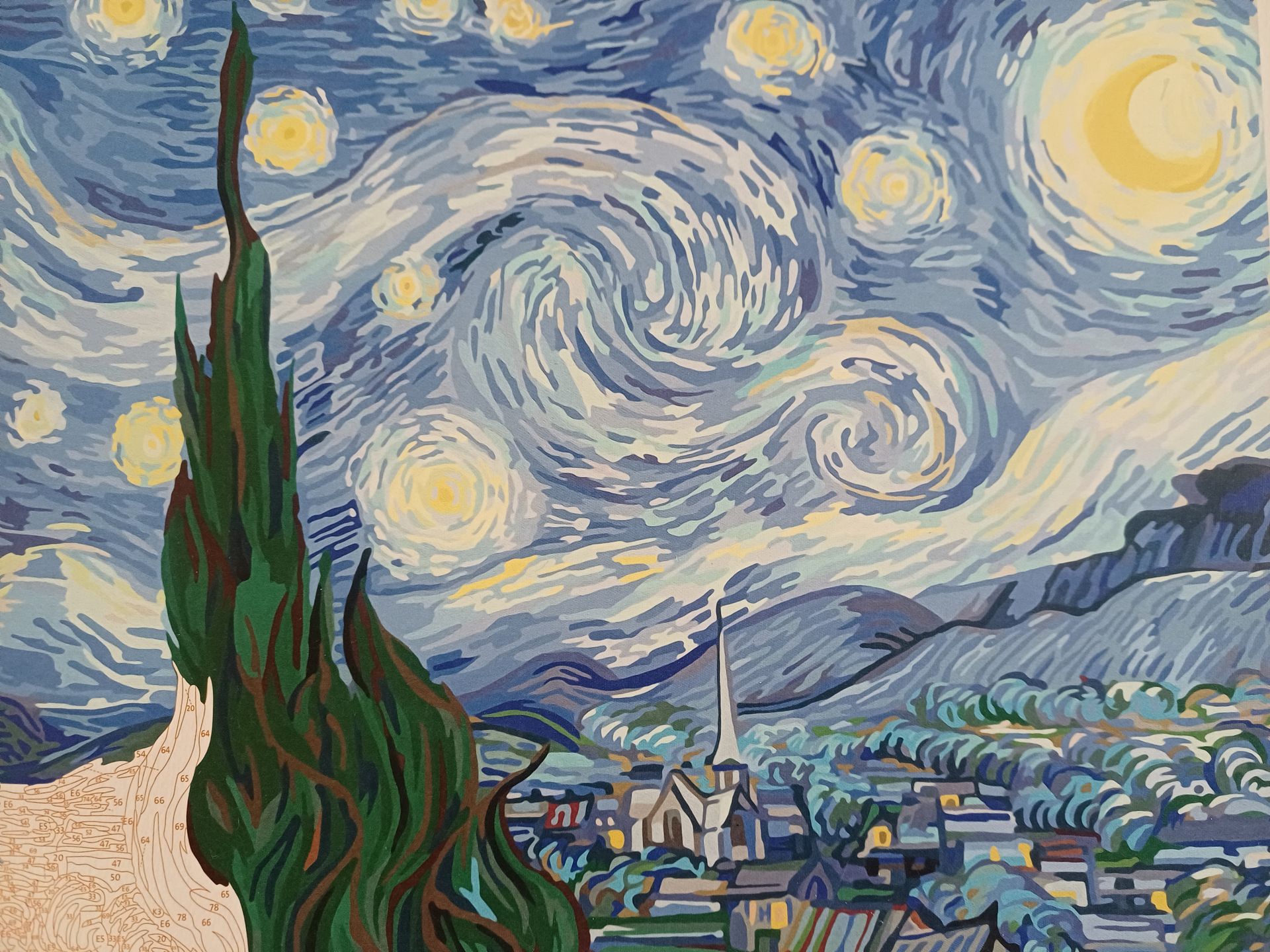 Ravensburger CreArt Painting by Numbers set - Starry Night - Vincent van Gogh.