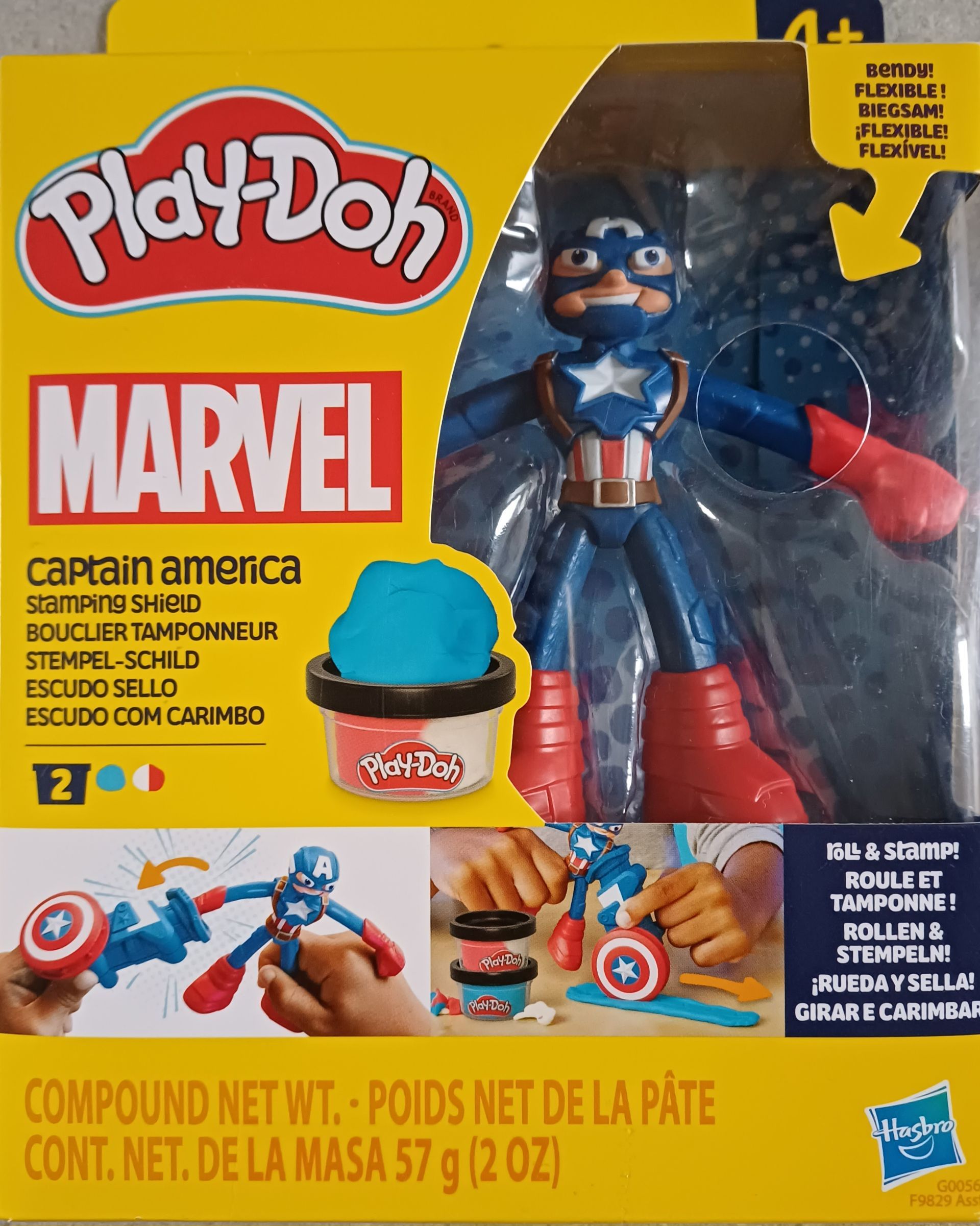 Play-Doh Marvel Captain America - stempelschild spel.
