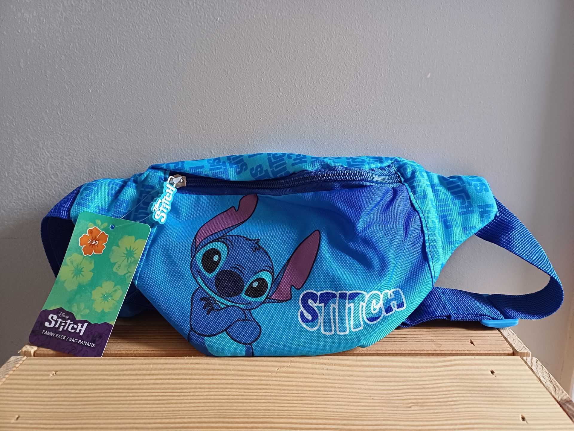 Disney Stitch heuptasje voor kinderen - blauw.