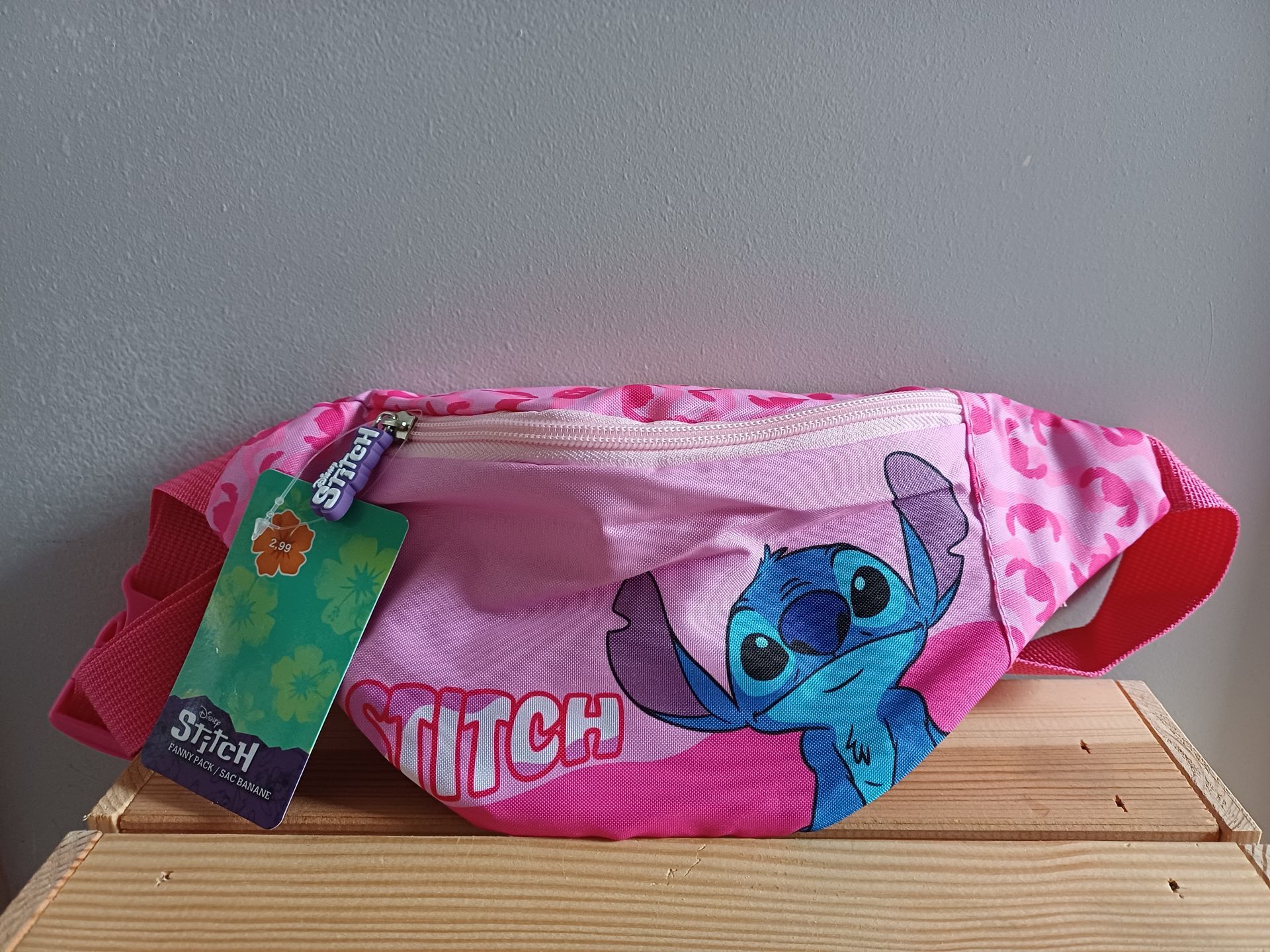 Disney Stitch heuptasje voor kinderen - roze.