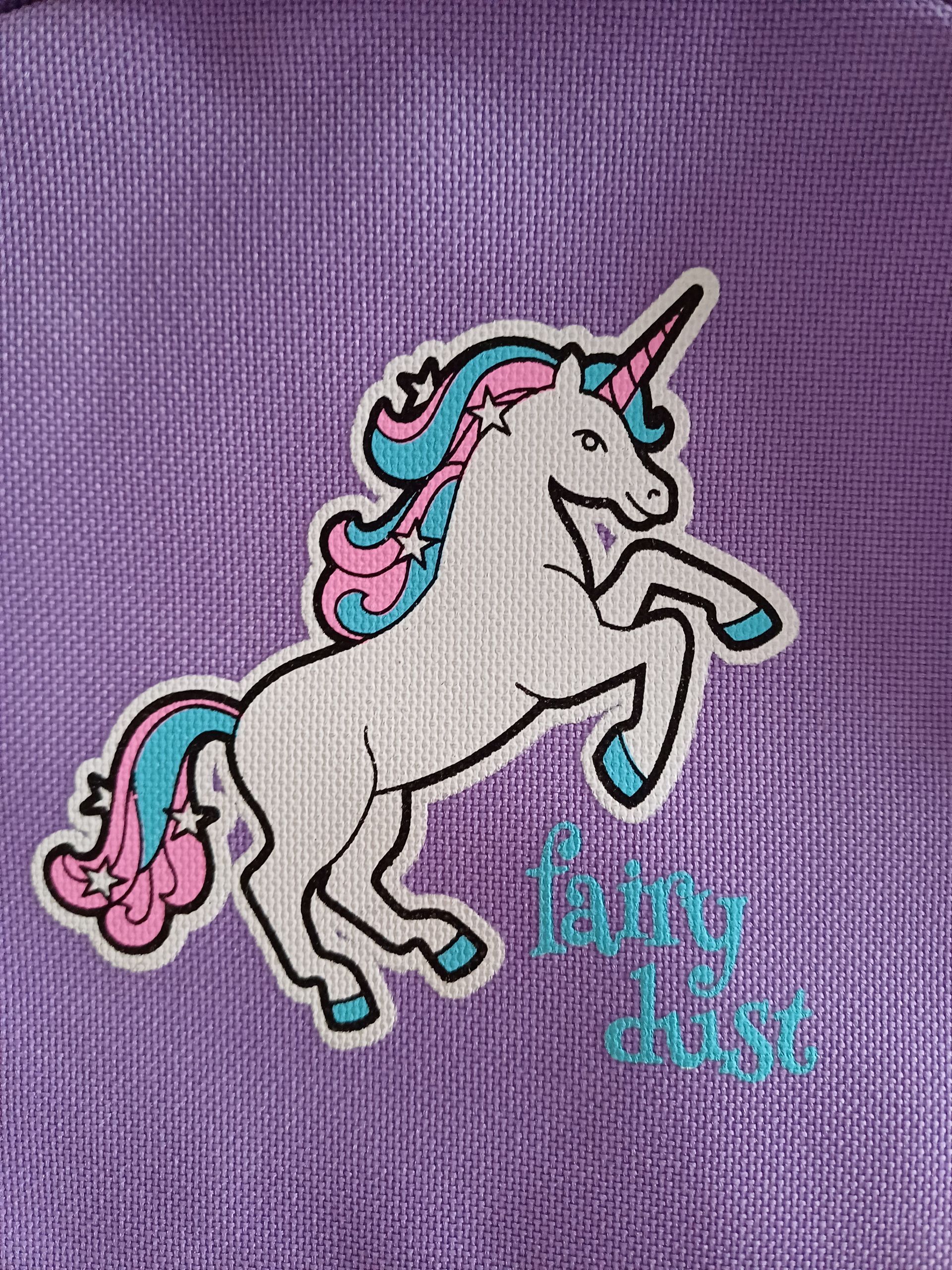 Kinderrugzak met eenhoorn en glitters - lila.