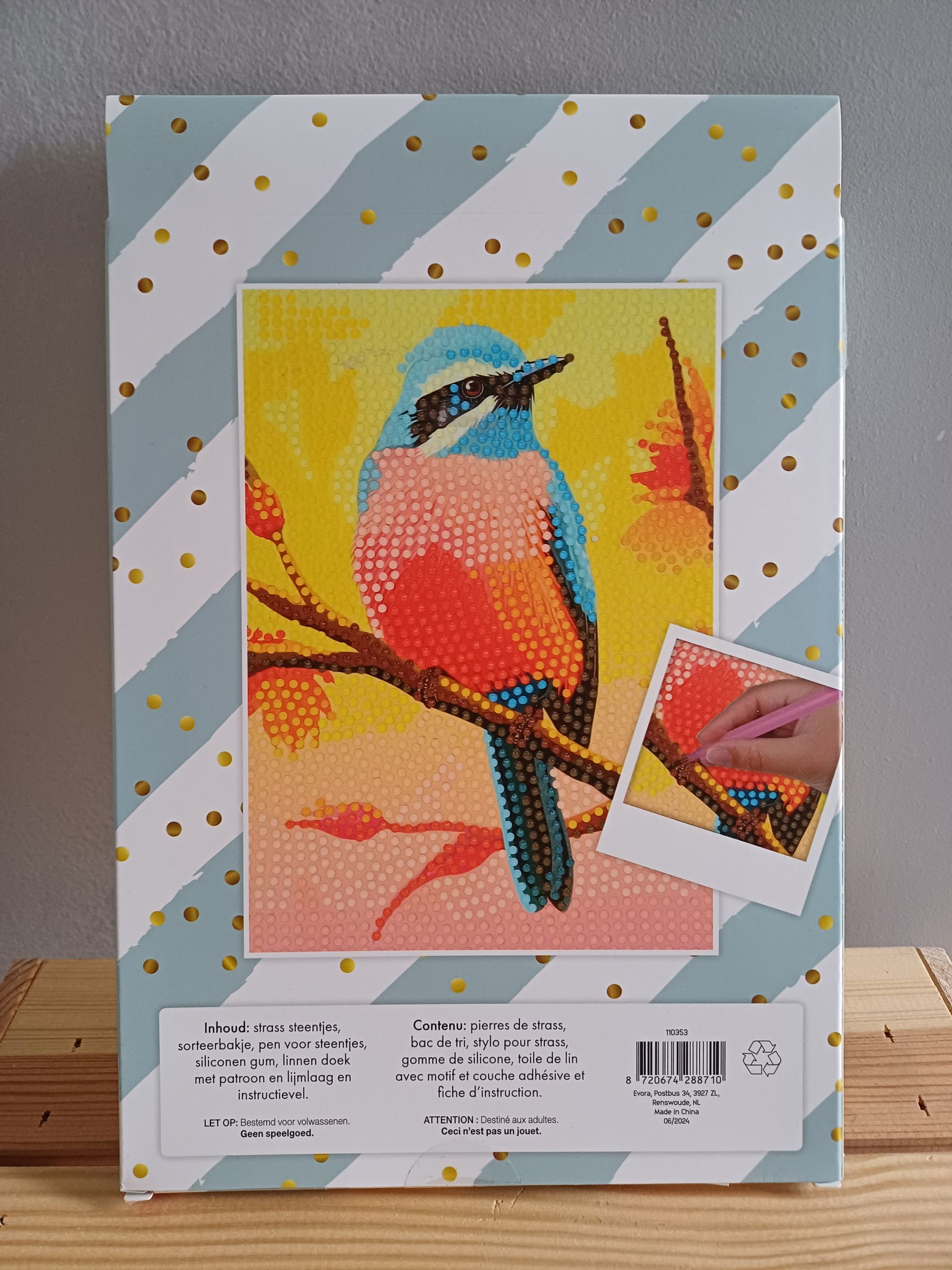 Diamond Painting kleurrijke vogel - A5 formaat.