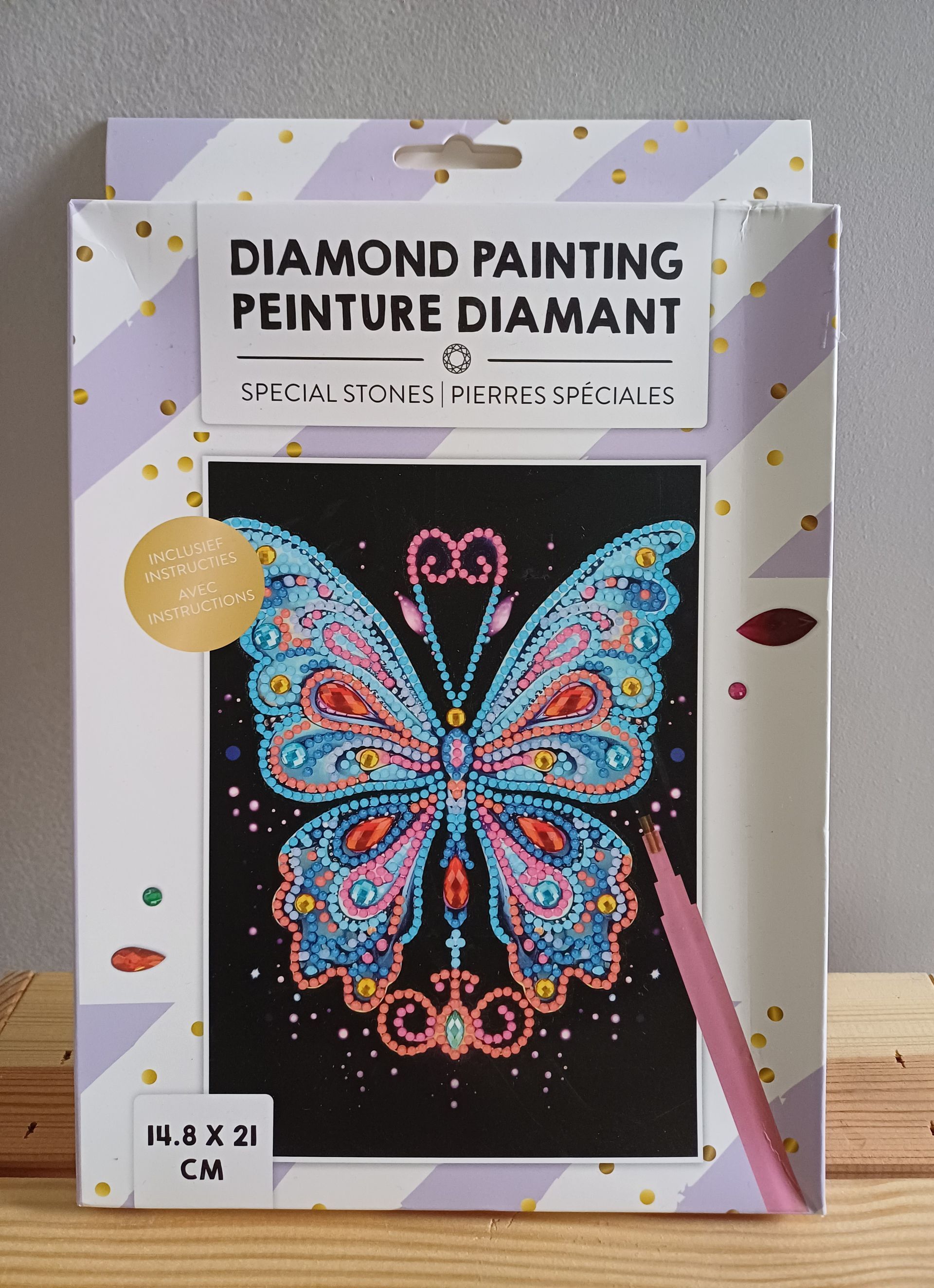 Diamond Painting blauwe vlinder - A5 formaat.
