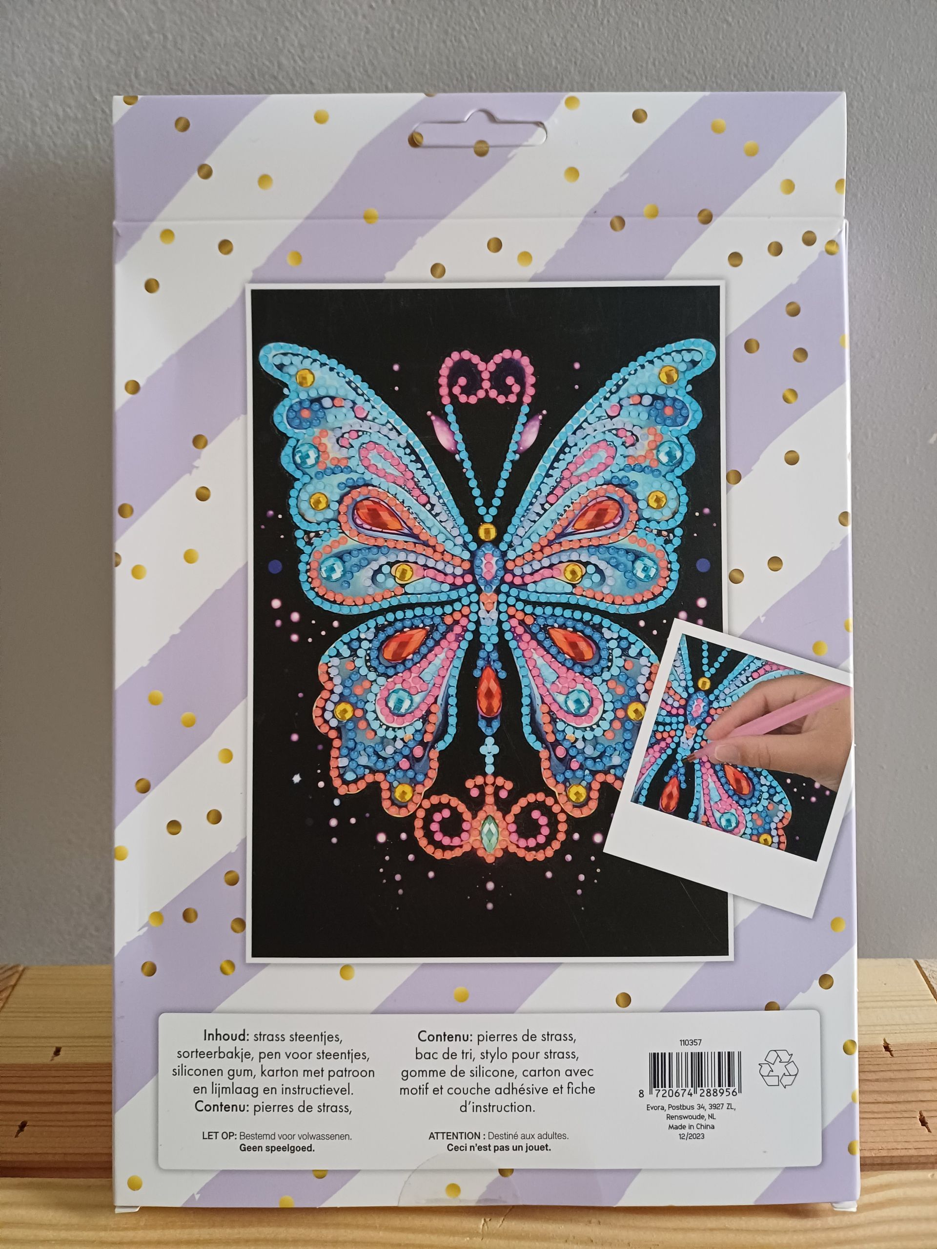 Diamond Painting blauwe vlinder - A5 formaat.