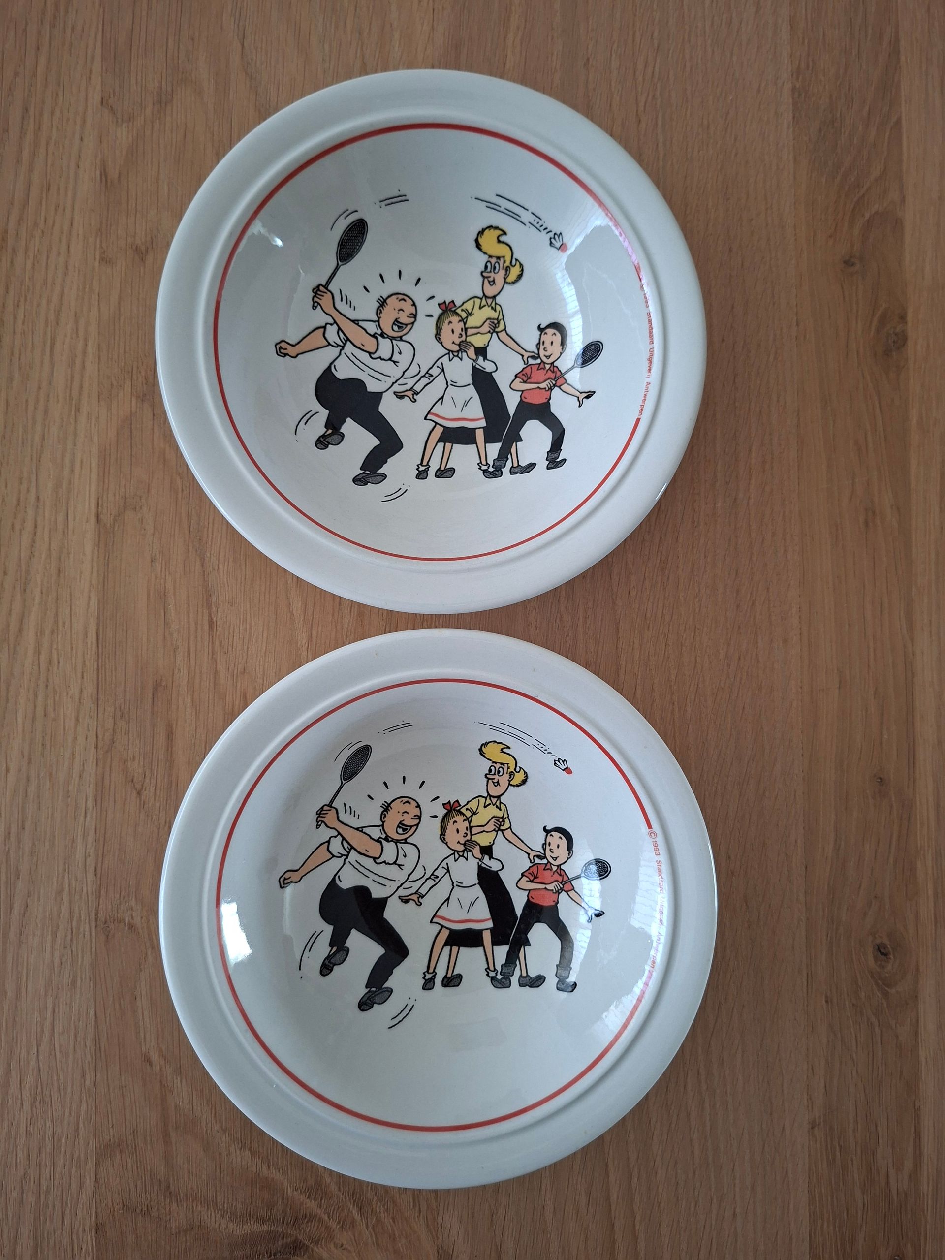 Vintage Suske & Wiske ontbijtkommetjes.