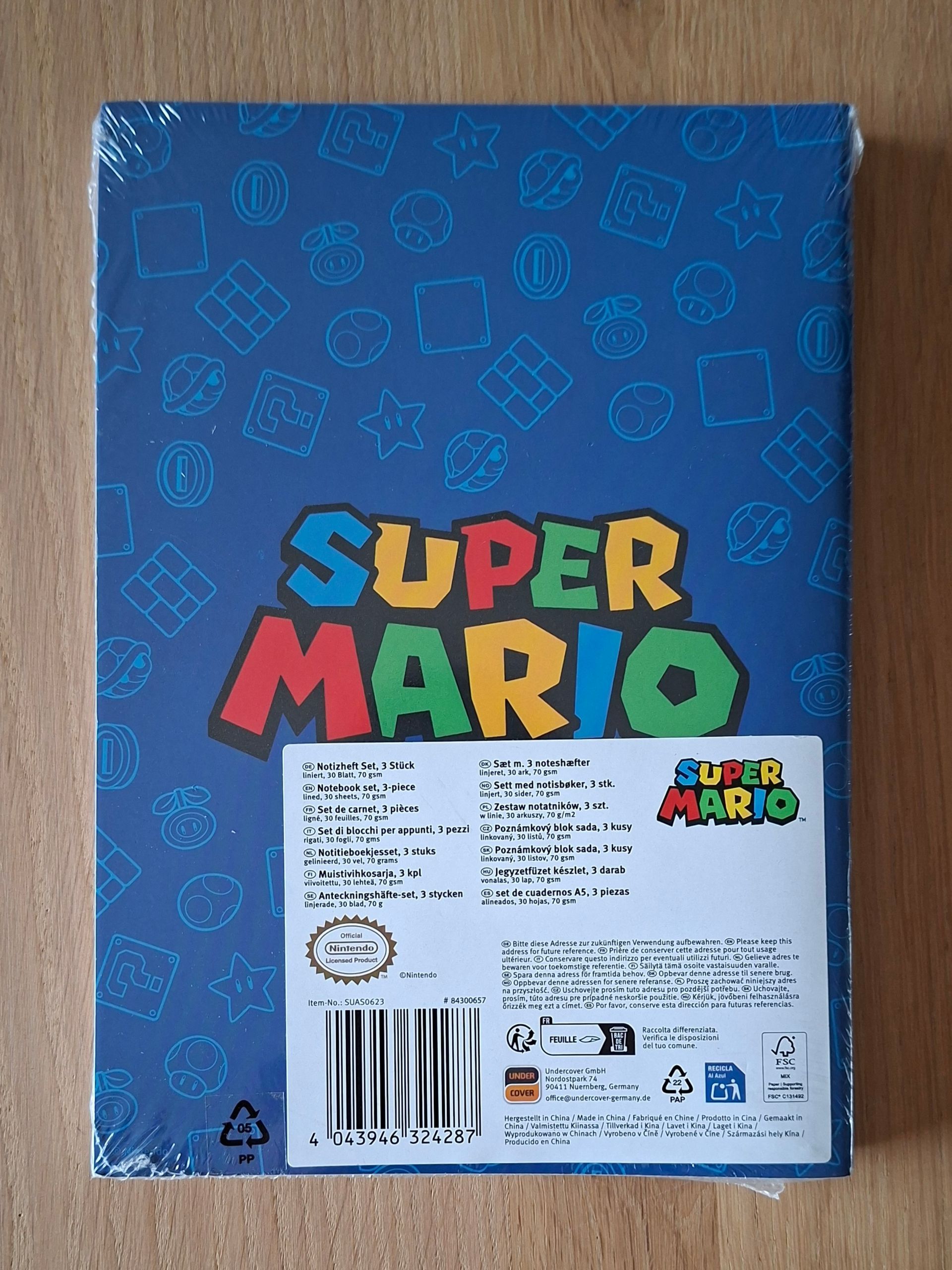 Super Mario A5 schiften - set van 3 stuks
