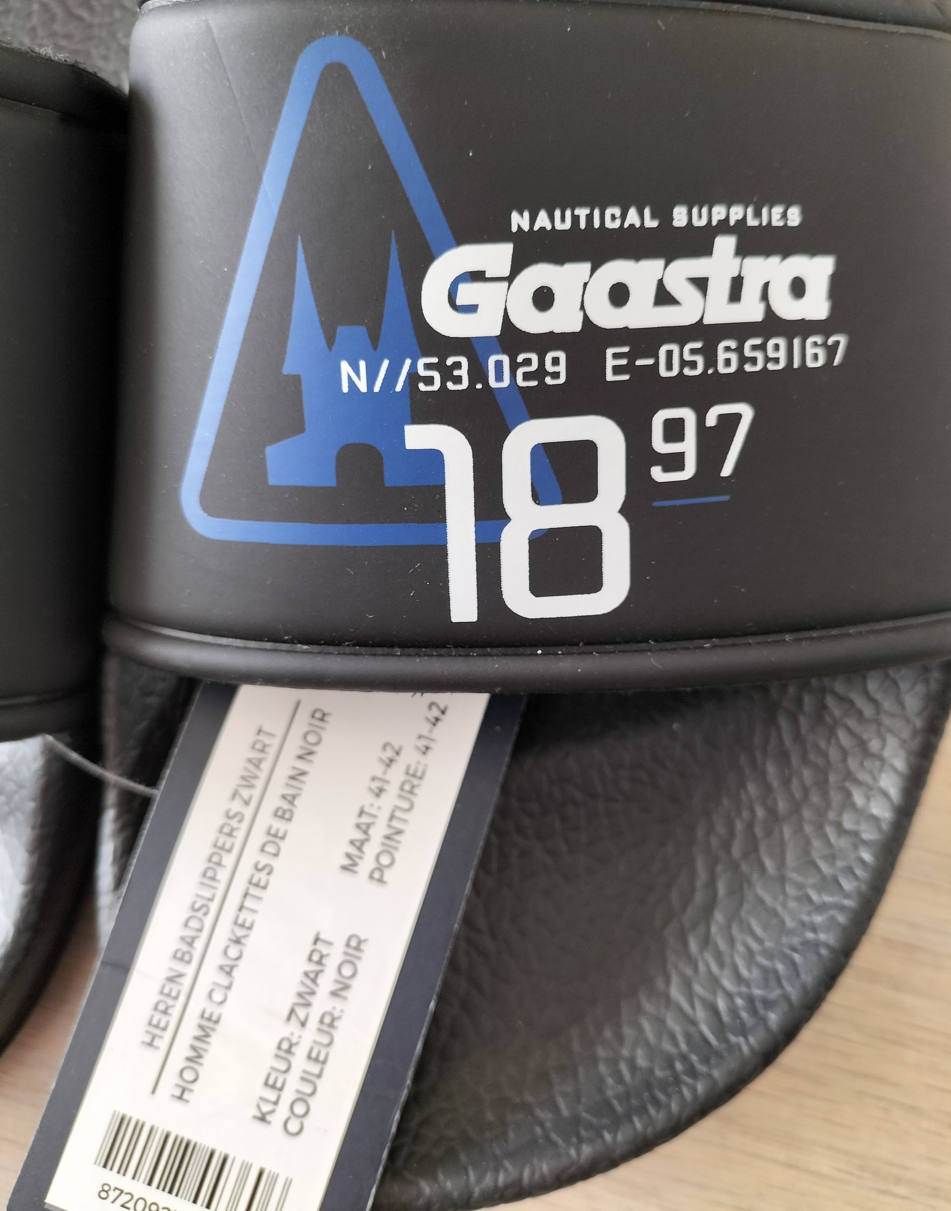 Gaastra heren badslippers zwart