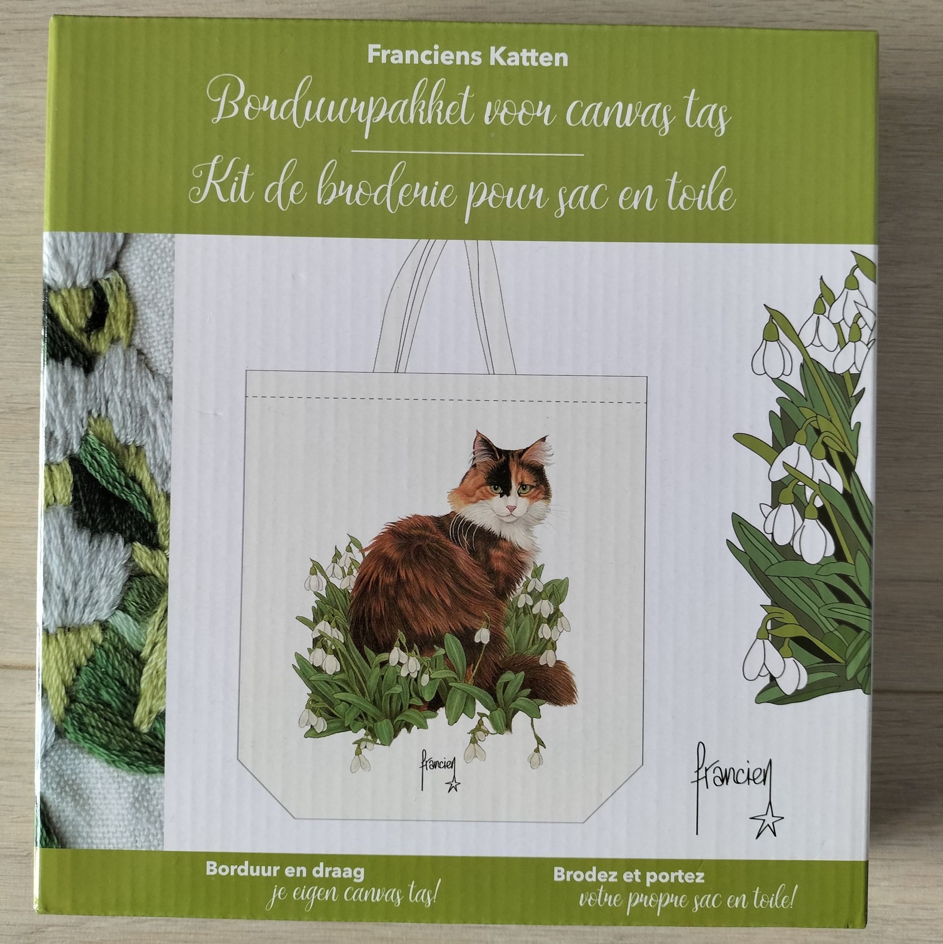 Franciens Katten: Borduurpakket voor canvas tas 2025-1025