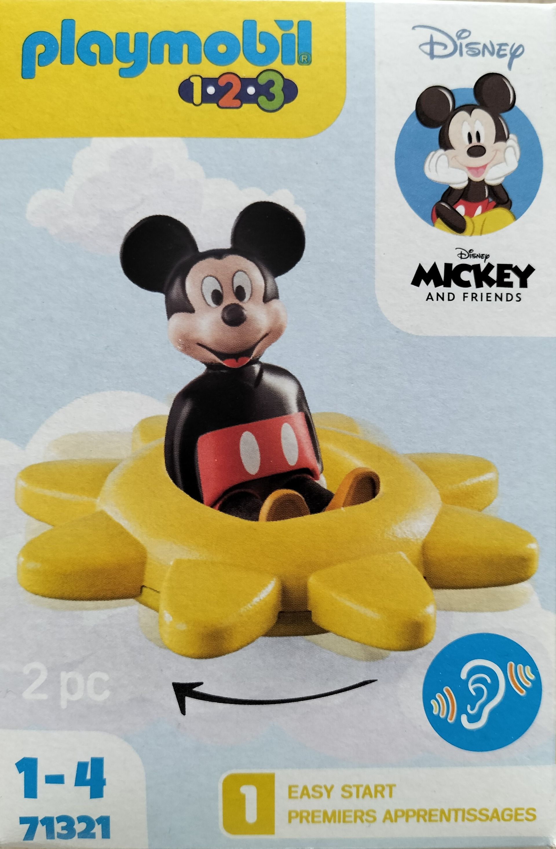 Playmobil 1.2.3 Disney Mickey Mouse zittend in draaiende zon