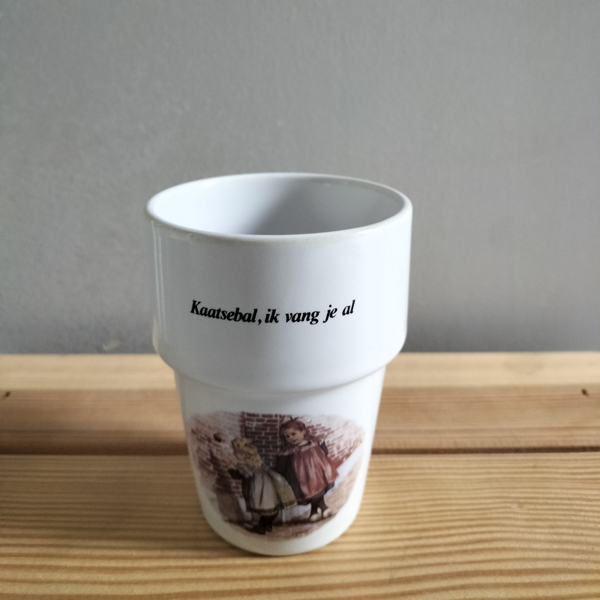 Vintage melkbekers Ot en Sien