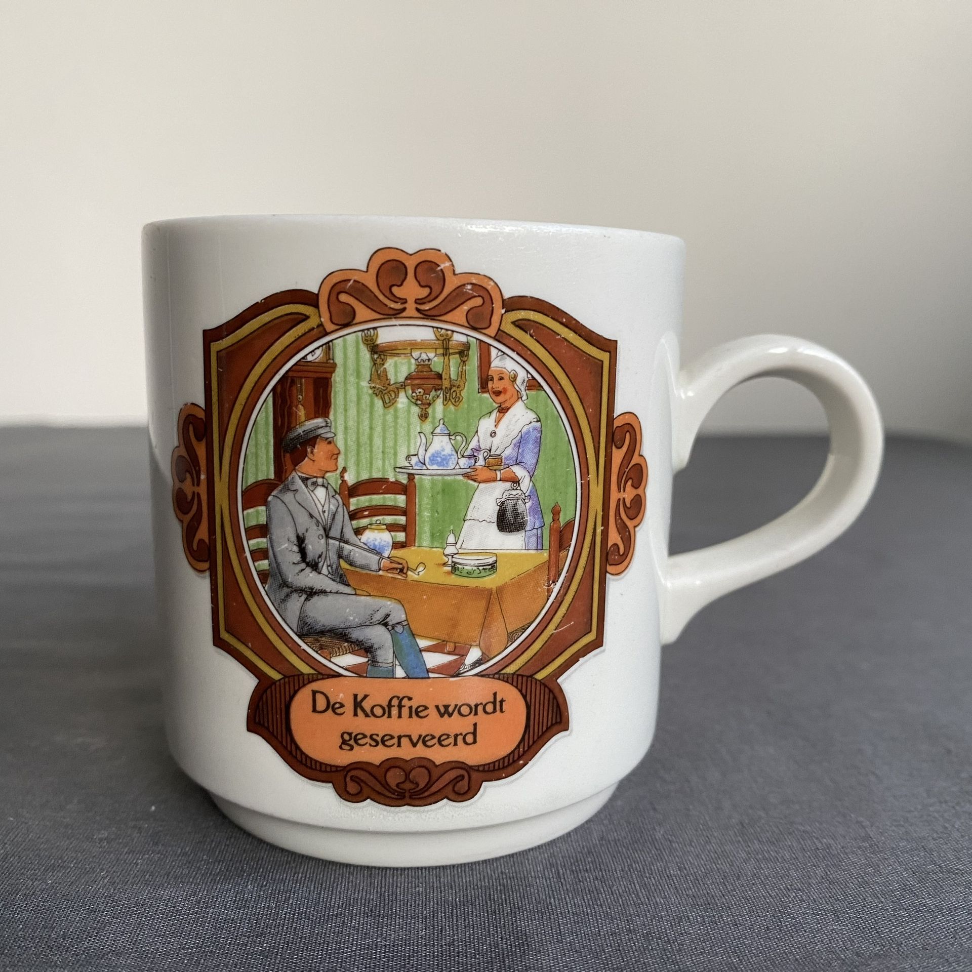 Vintage Friesche koffiemok van Douwe Egberts