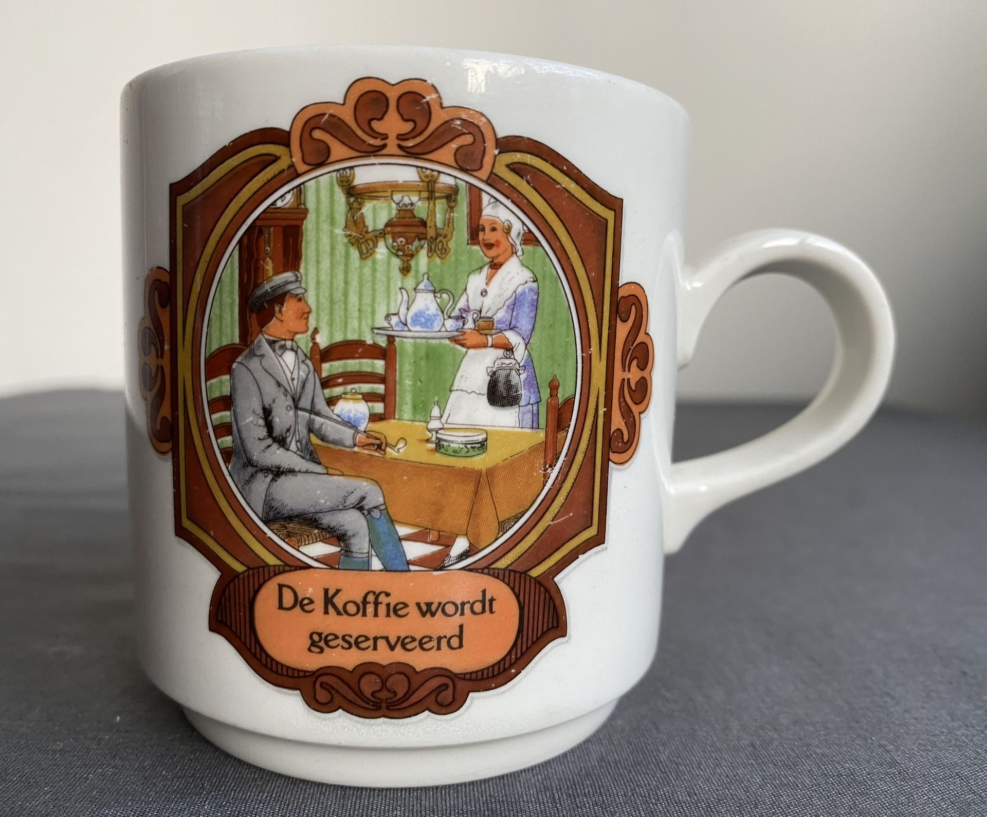 Vintage Friesche koffiemok van Douwe Egberts