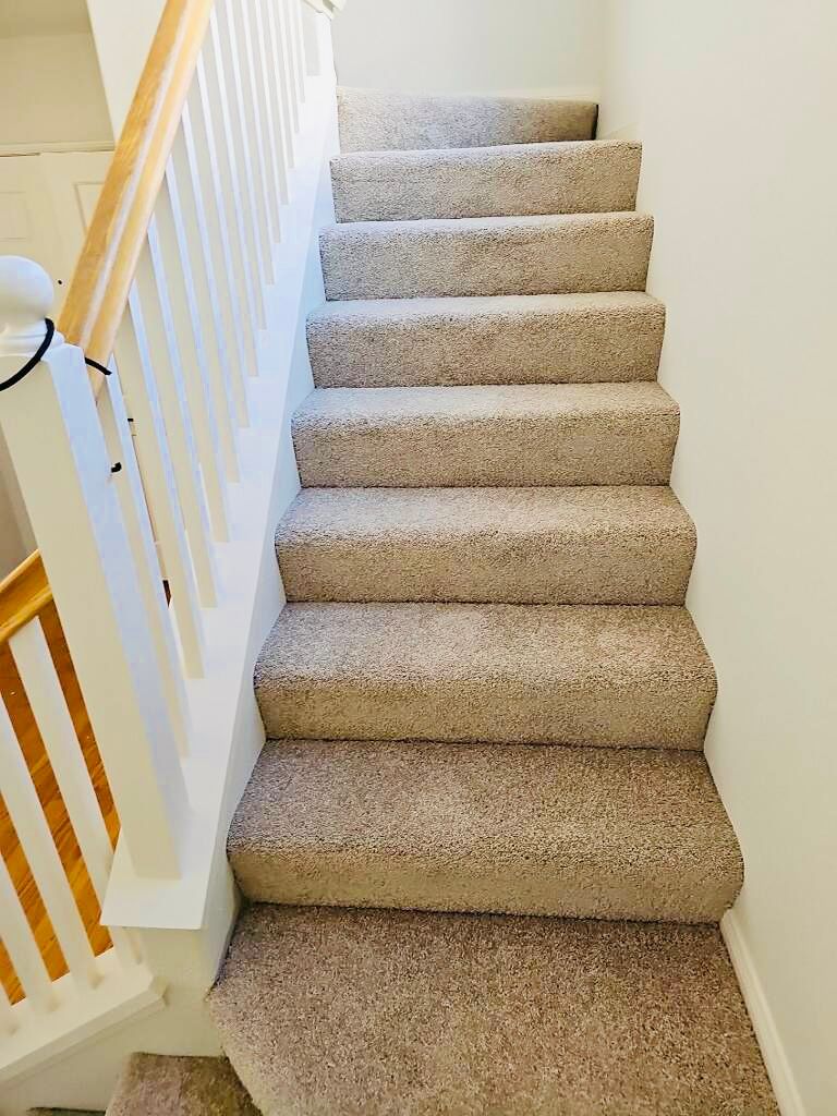 plush carpet oceanside staircase