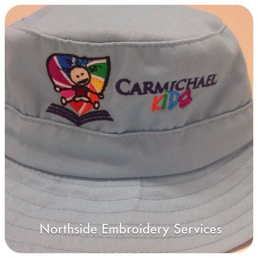 Embroidery done on cap