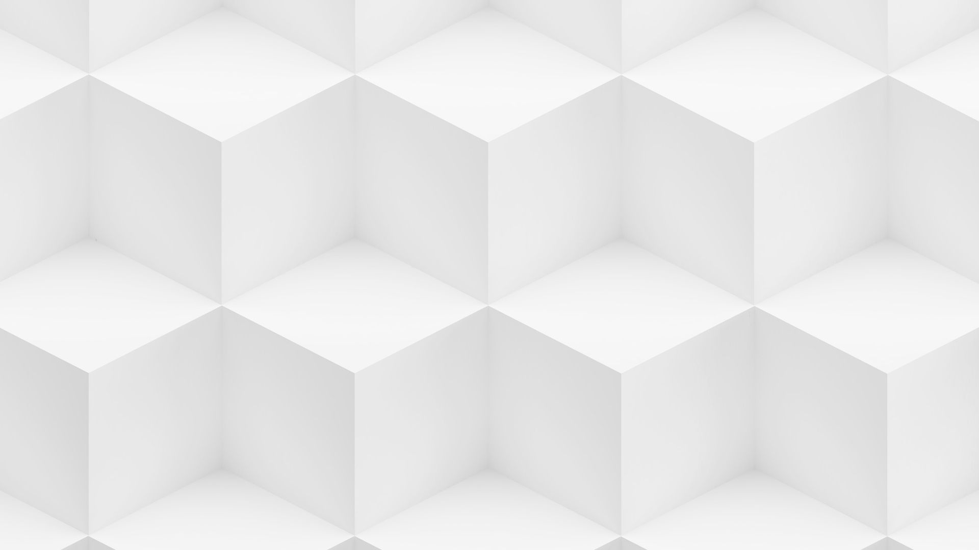 A seamless pattern of white cubes on a white background.
