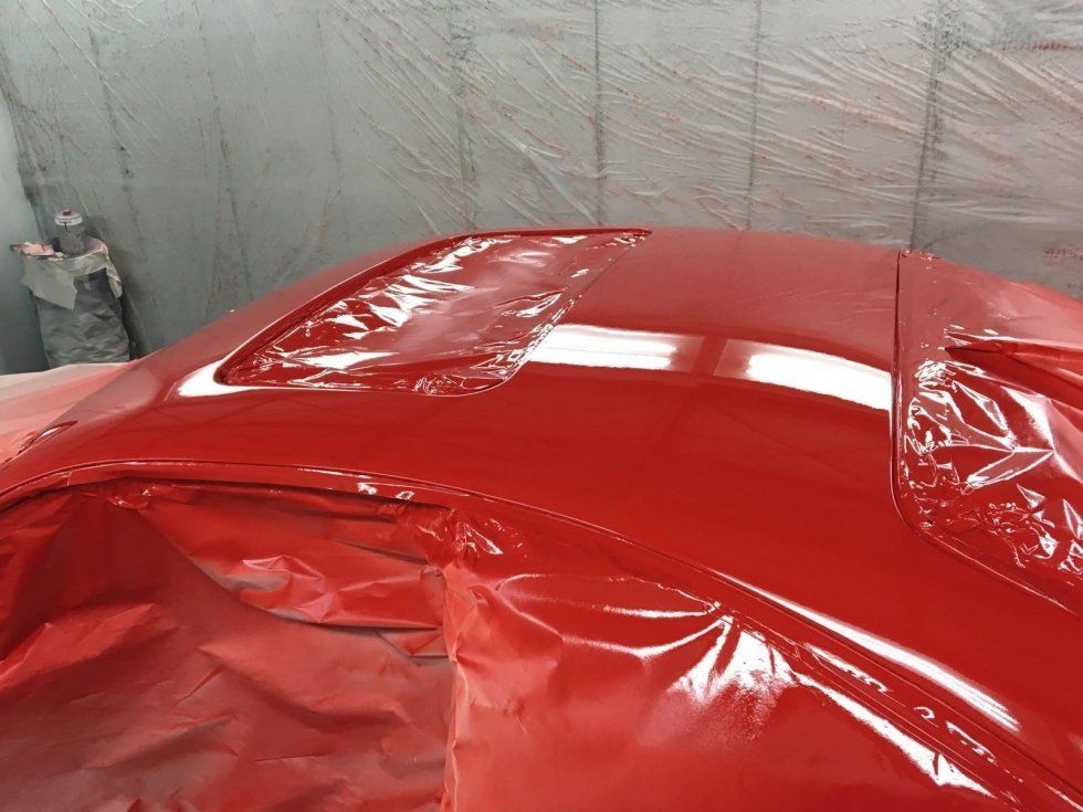 tettuccio della fiat coupe verniciato