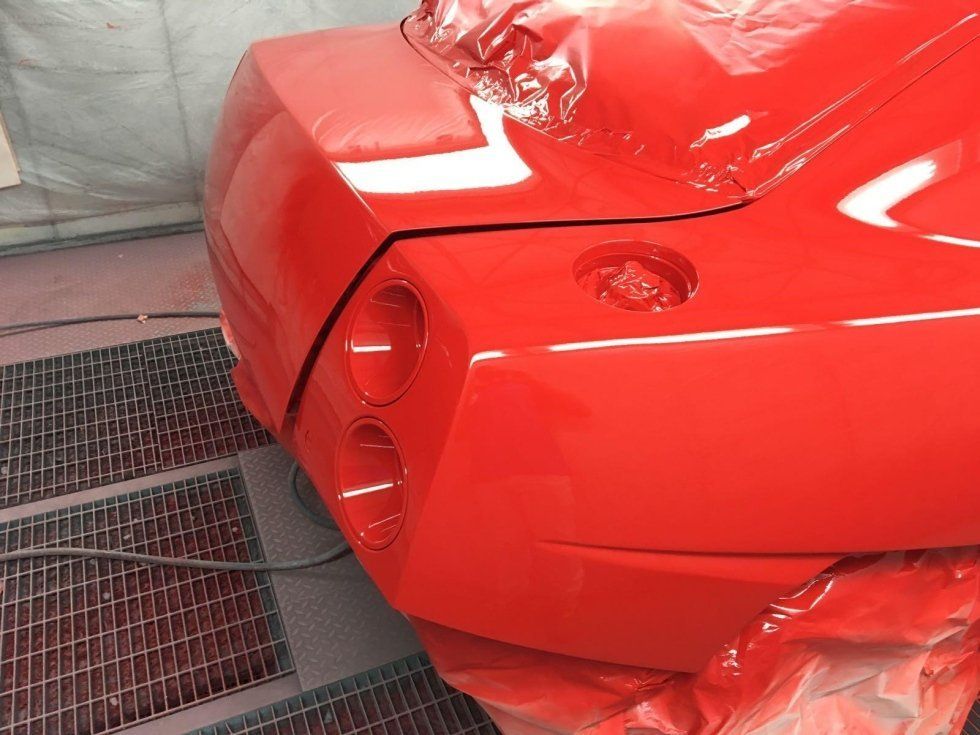 fiat coupe verniciata sul posteriore