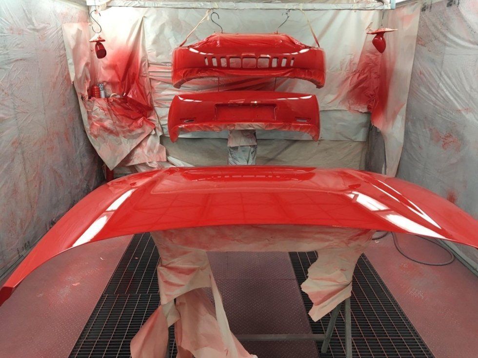 procedura per la verniciatura di una fiat coupe