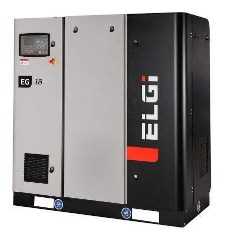 A elgi air compressor is shown on a white background