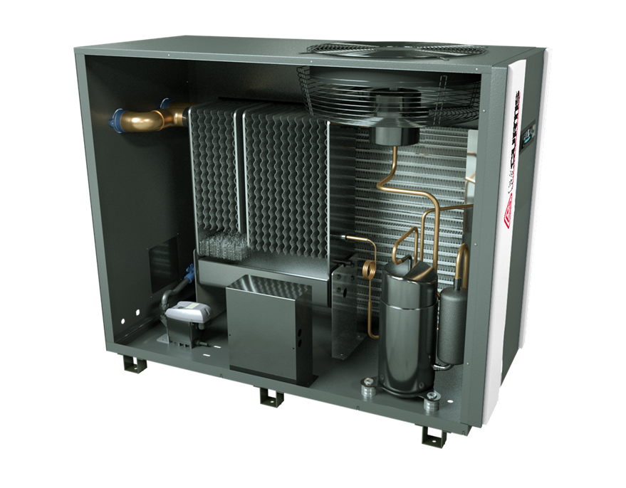 It shows the inside of a refrigerator with a lot of pipes coming out of it. It shows the inside of a refrigerator with a lot of pipes coming out of it.