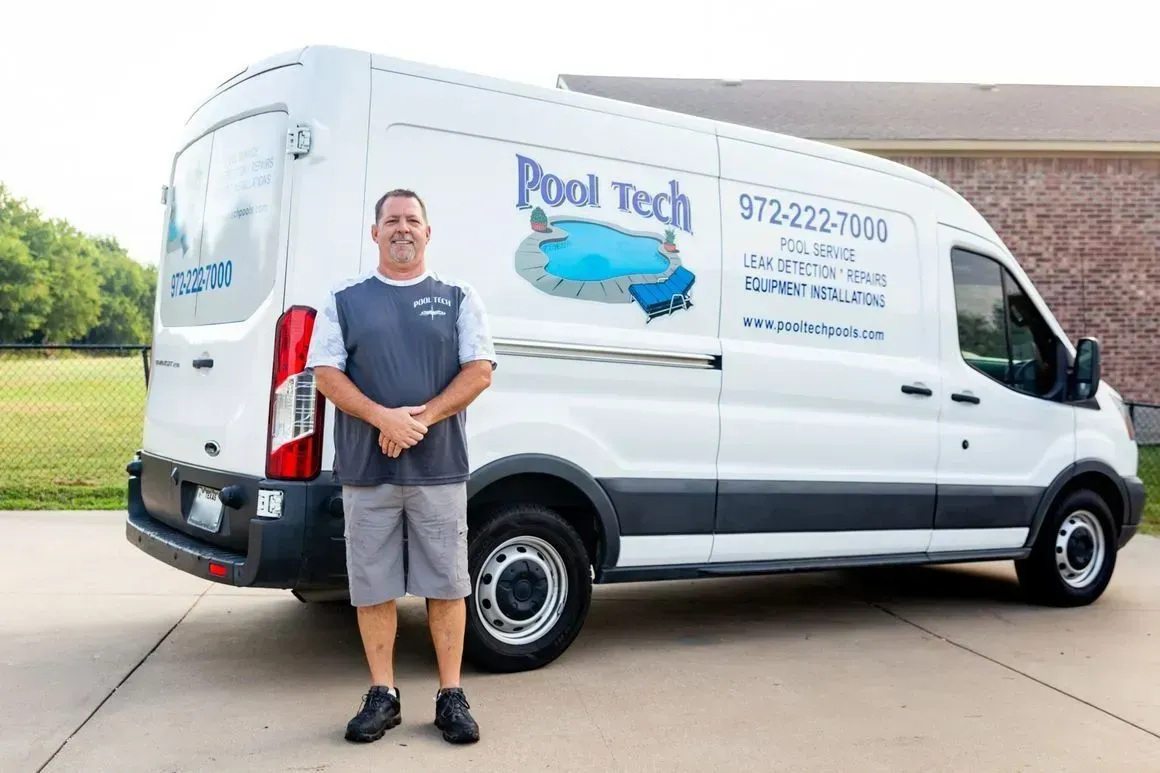 Man standing next to a white van with 