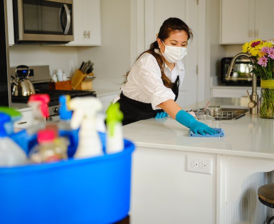 Worker Cleaning — Champaign, IL — Illini Cleaning Services