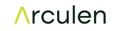 Arculen logo in black and lime green text on a white background