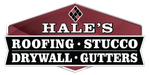 a logo for hale 's roofing stucco drywall gutters
