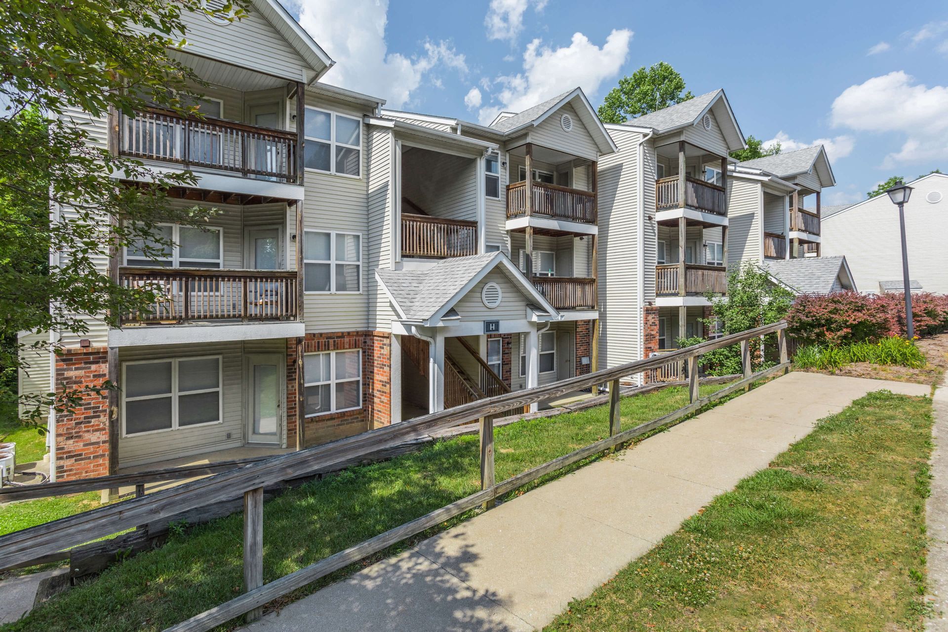Fountain Park Apartments - Exterior Shot of 2 Story Building