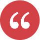 Left-facing quotation marks, white on a red circle | Gilroy Car Care