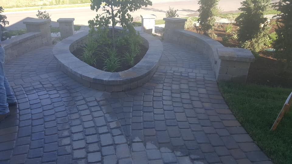 Floors — Paved Brick Floor With A Tree In The Middle In Spanish Fork, UT