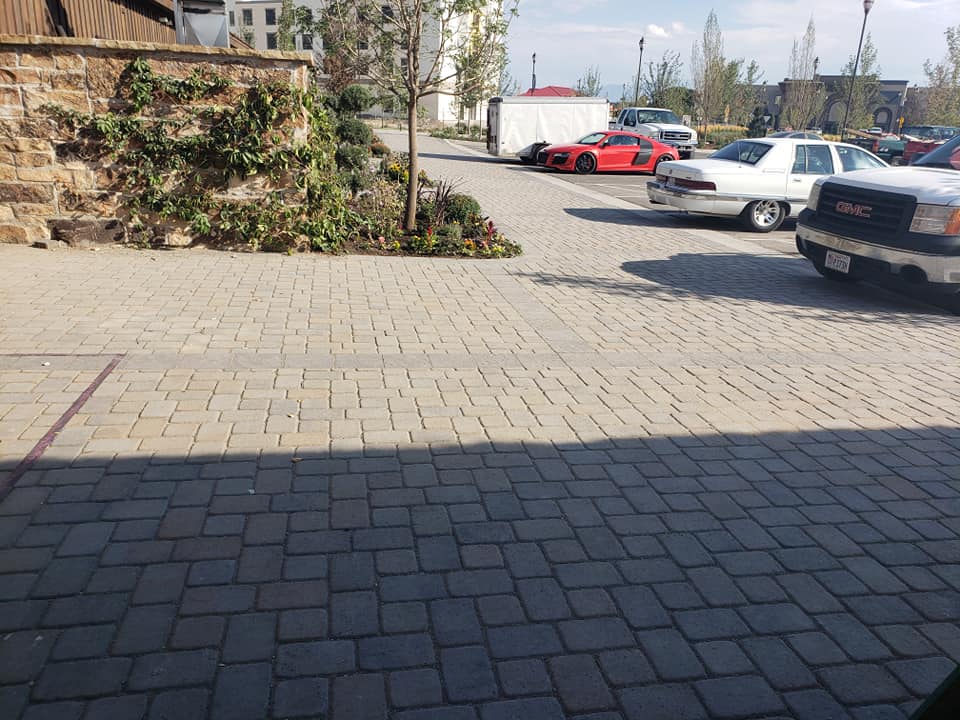 Flooring — Parking Lot With Paved Bricks In Spanish Fork, UT
