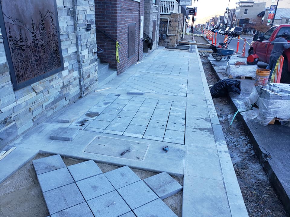 Paving And Walling — Ongoing Construction Of A Sidewalk In Spanish Fork, UT