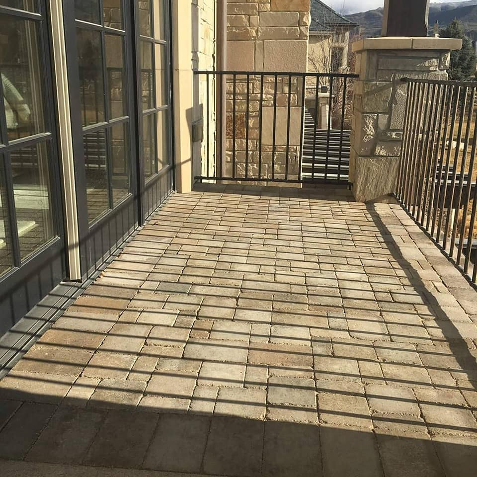 Residential Patio — Balcony With Paved Bricks Flooring In Spanish Fork, UT