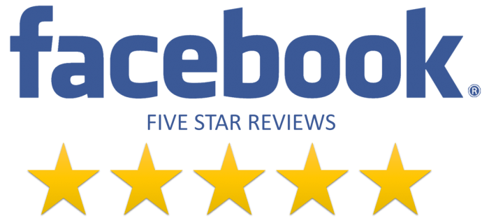 A facebook logo with five stars on it