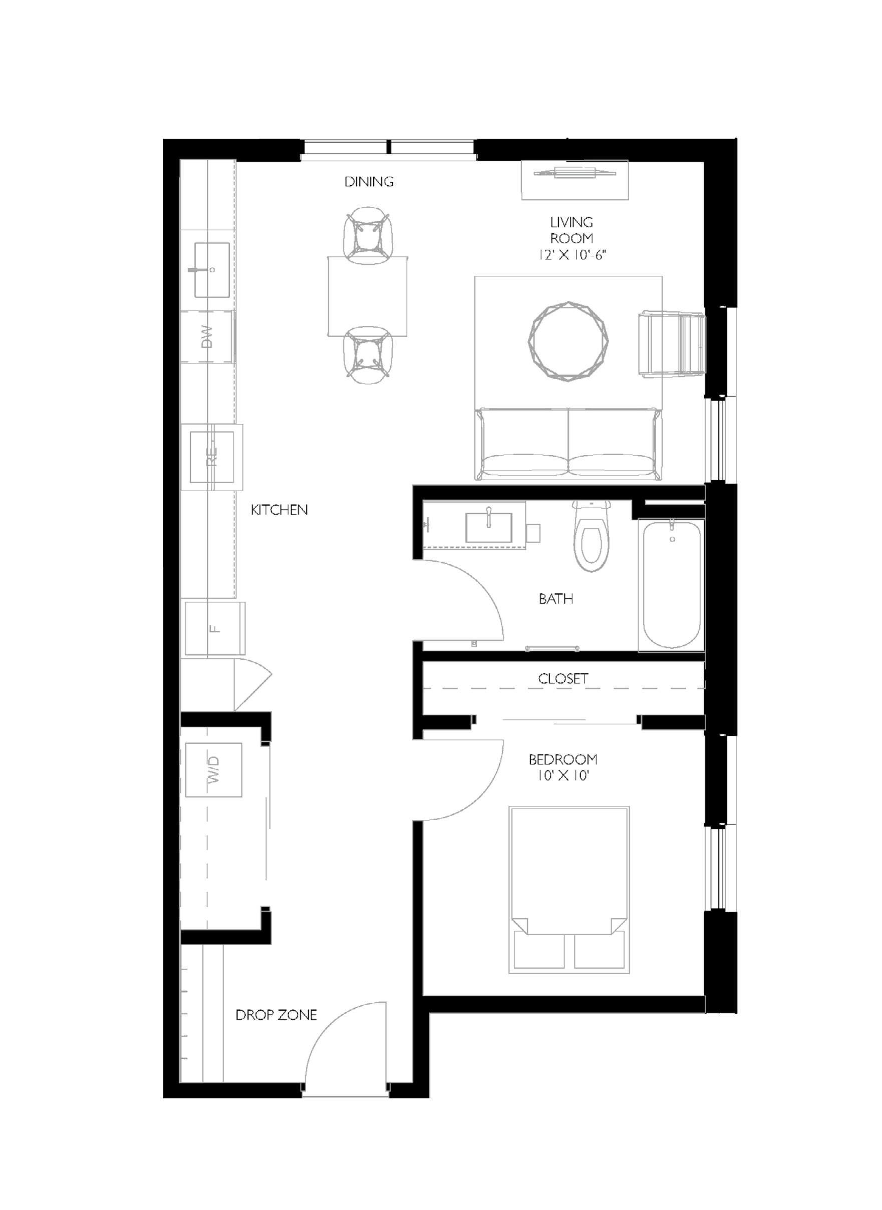 A11 1 Bed Floorplan