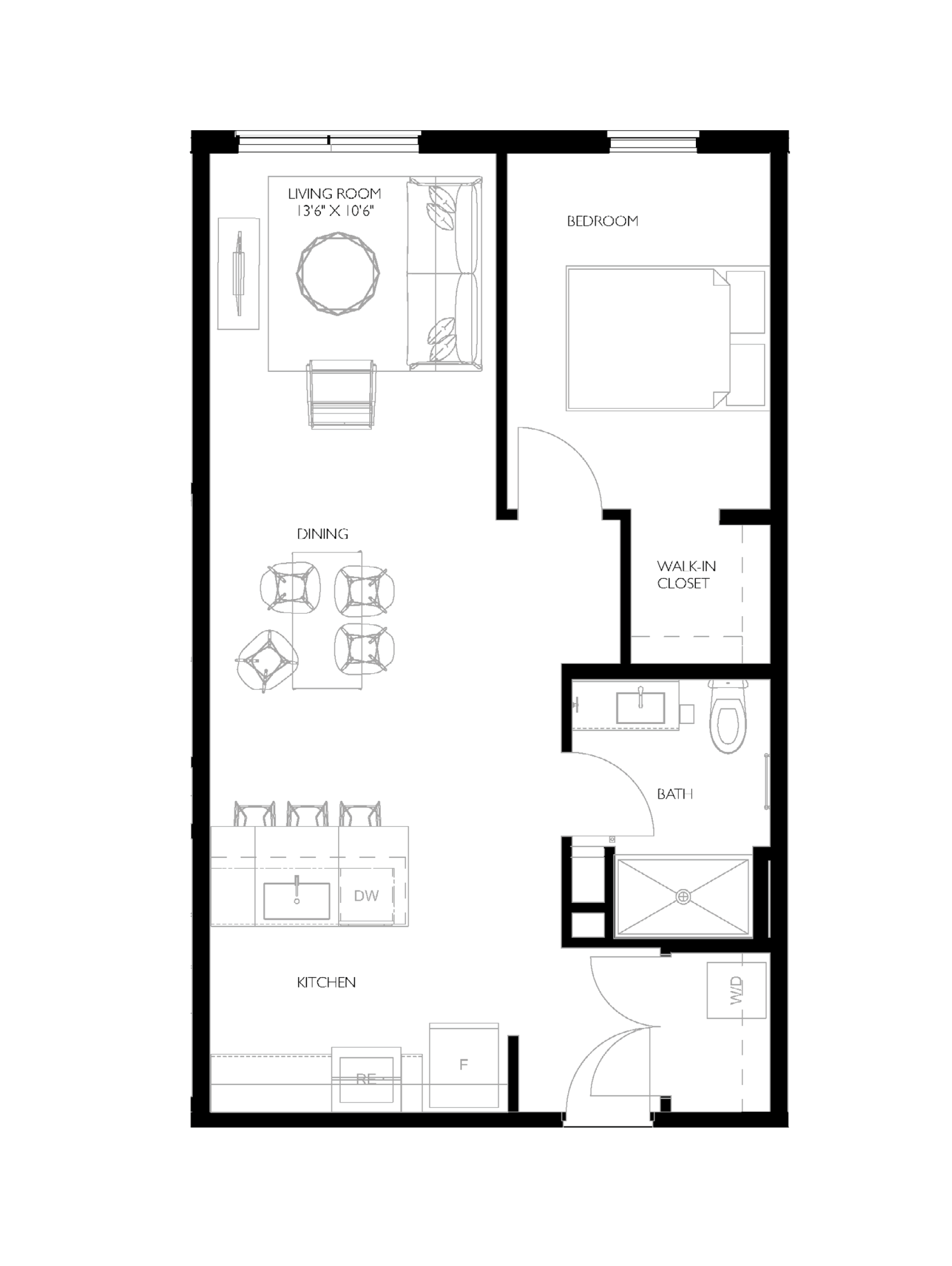 A4 1 Bed Floorplan