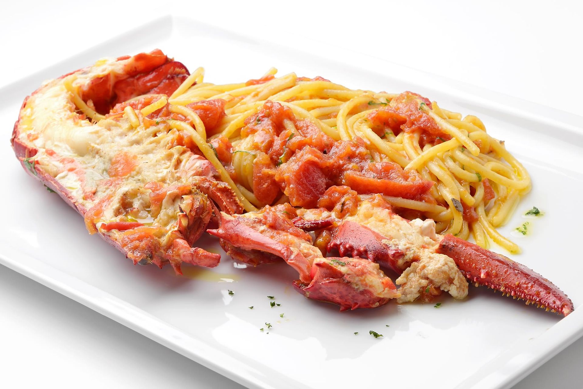 spaghetti con astice