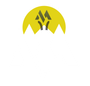 A yellow lightbulb with a M mountain in the middle