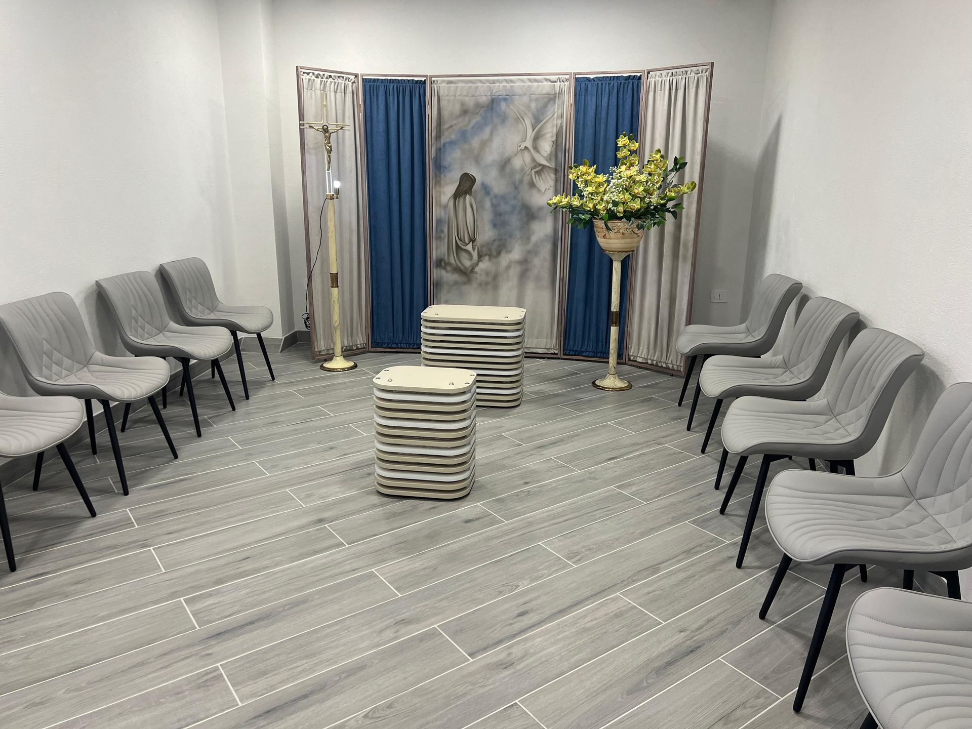 sala del commiato a Salerno